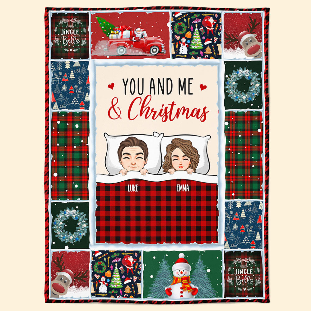 You And Me And Christmas - Personalized Blanket