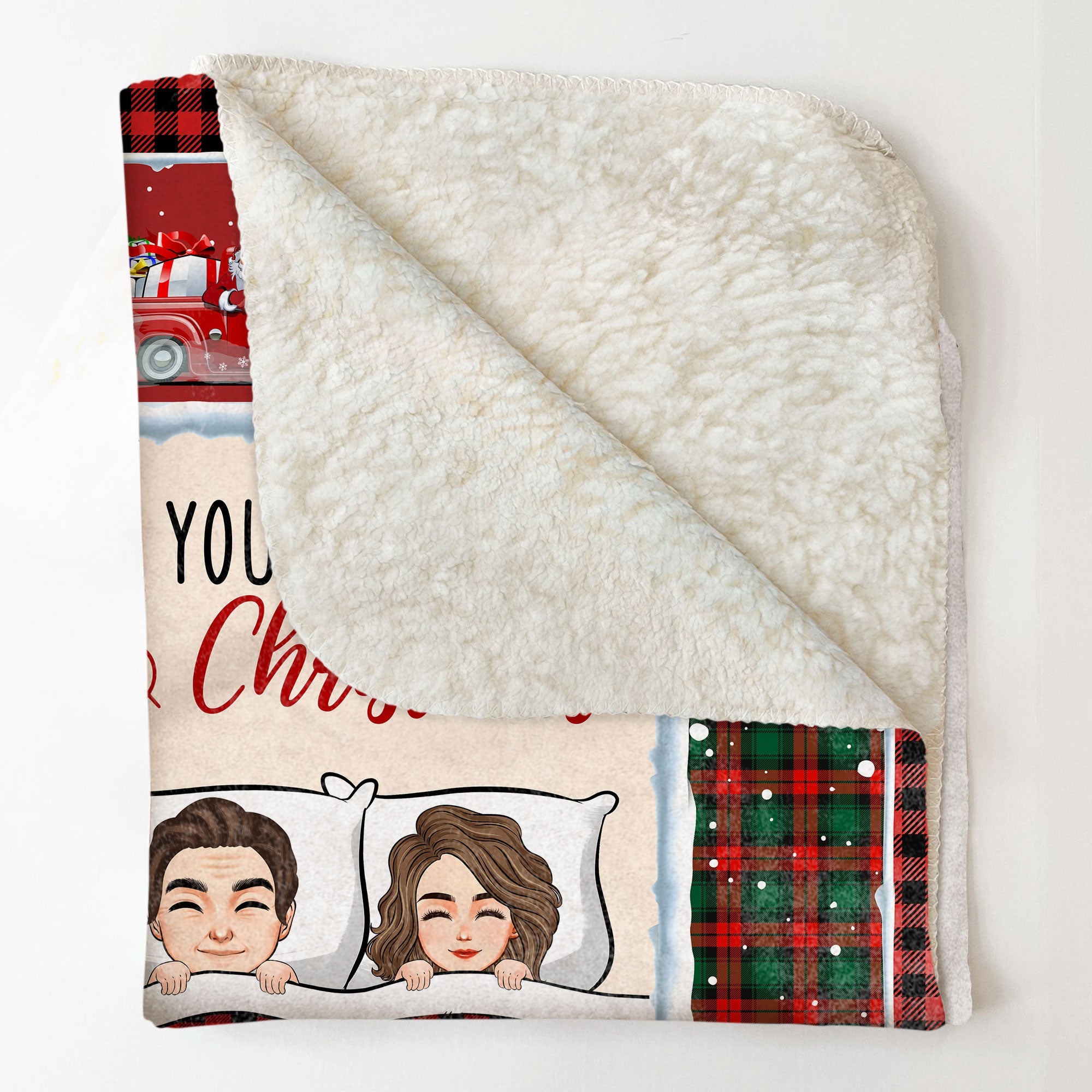 You And Me And Christmas - Personalized Blanket