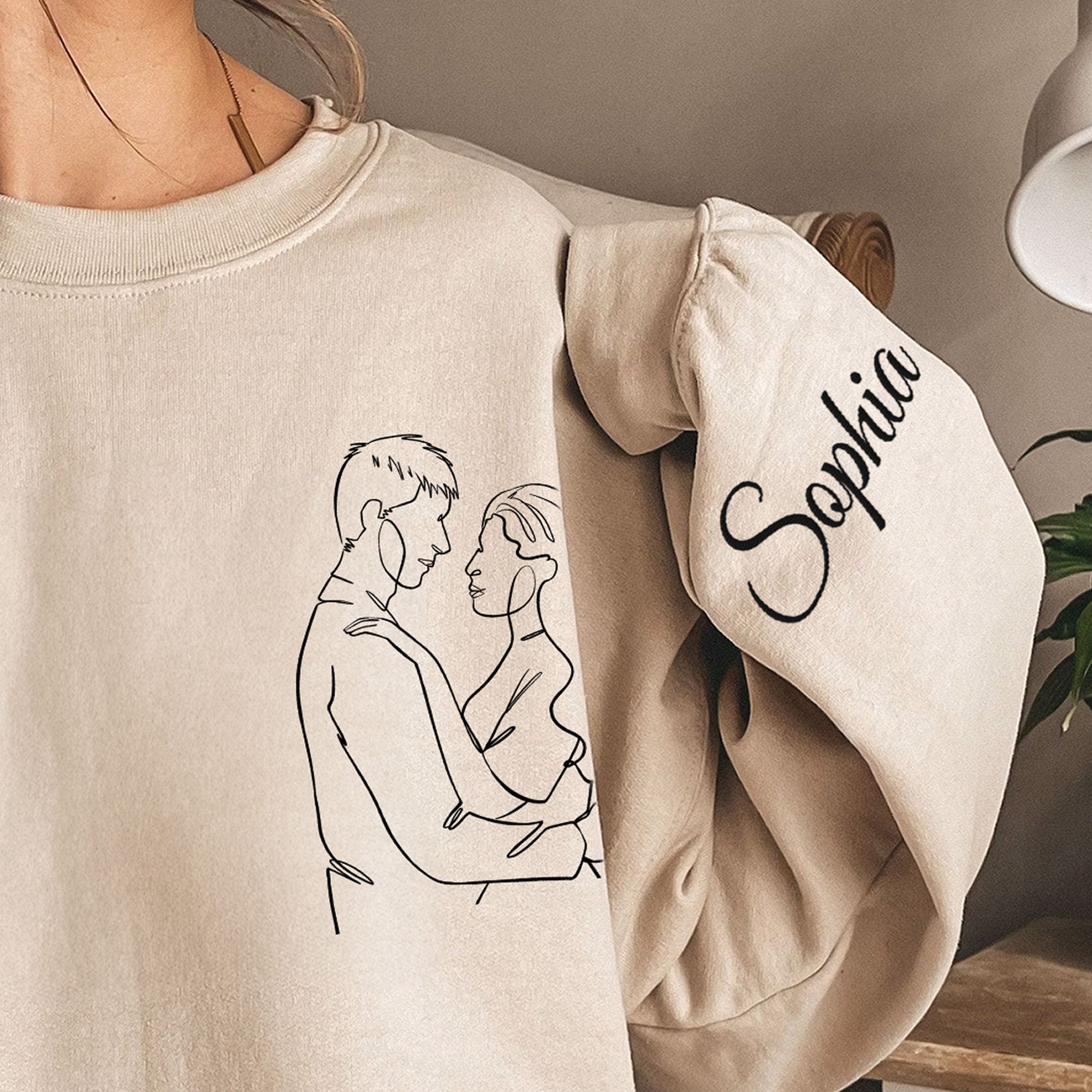 You And Me Together - Personalized Puff Print Sweatshirt