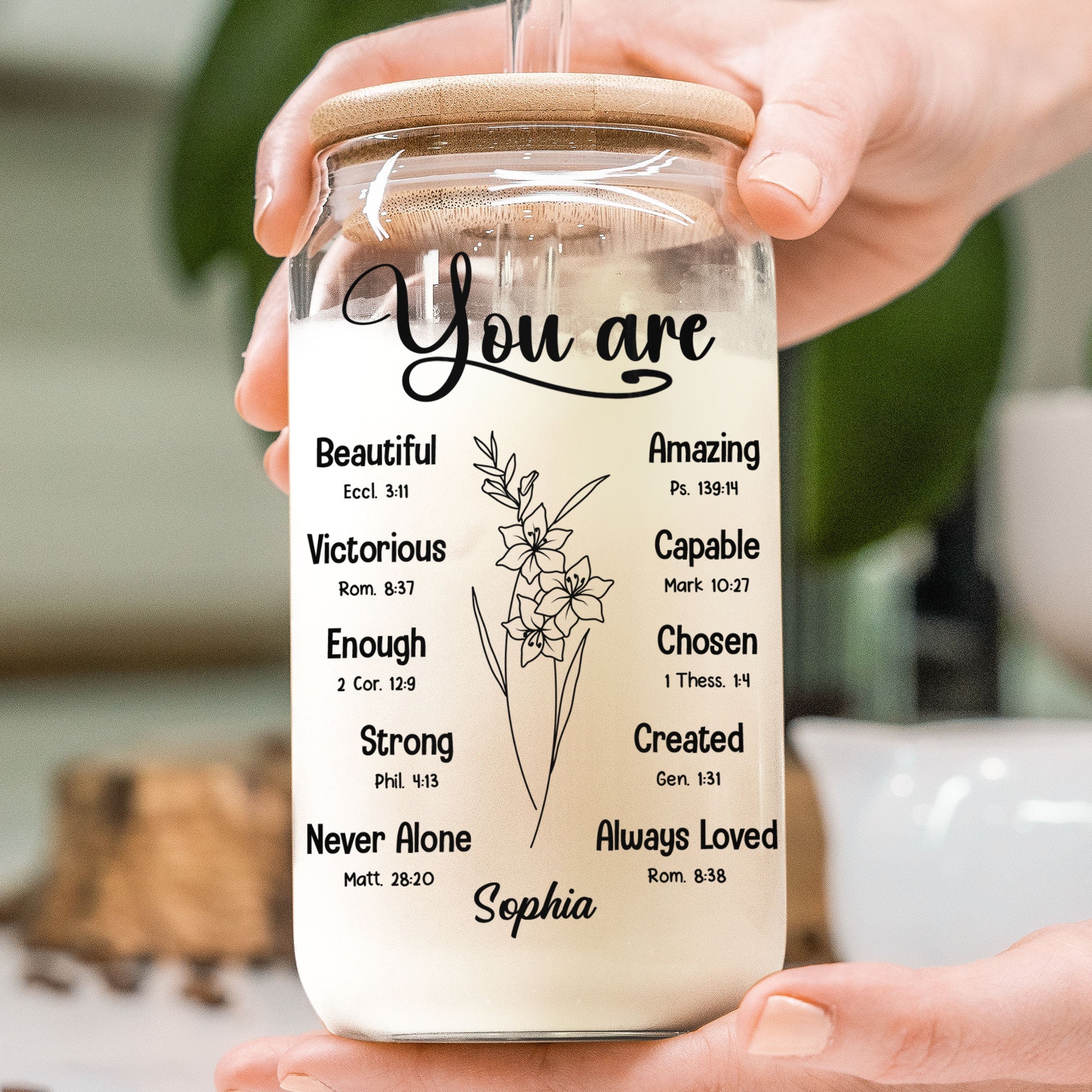 You Are Christian Gifts For Women Birthday Gifts - Personalized Clear Glass Cup