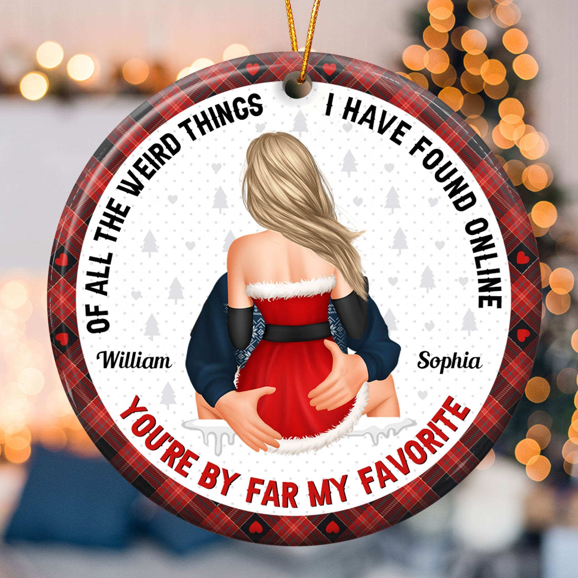 You Are My Favorite By Far Christmas Gift For Couples - Personalized Ceramic Ornament