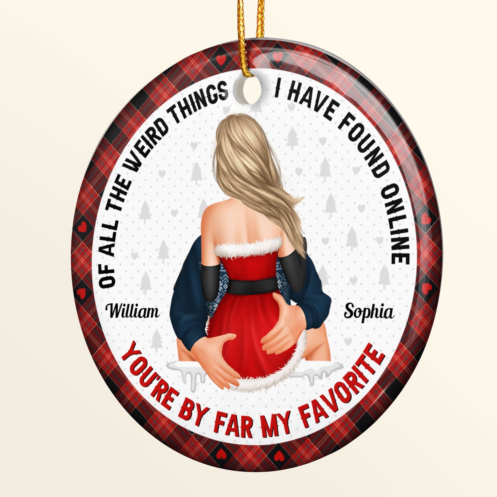 You Are My Favorite By Far Christmas Gift For Couples - Personalized Ceramic Ornament