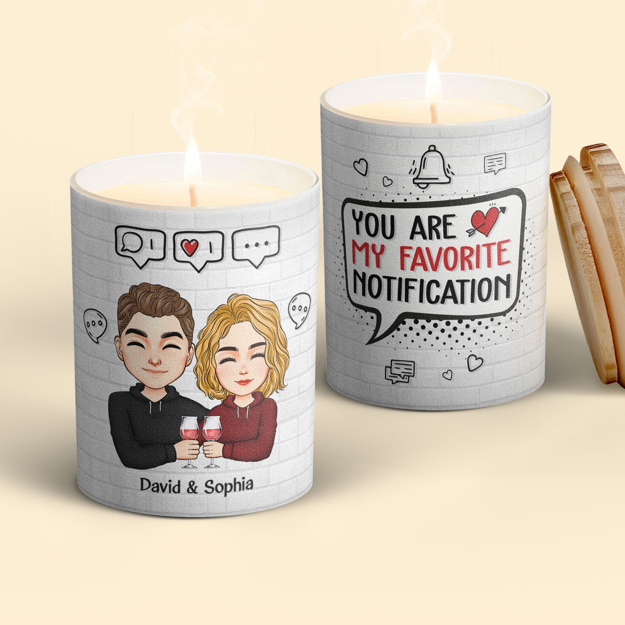 You Are My Favorite Notification - Personalized Candle