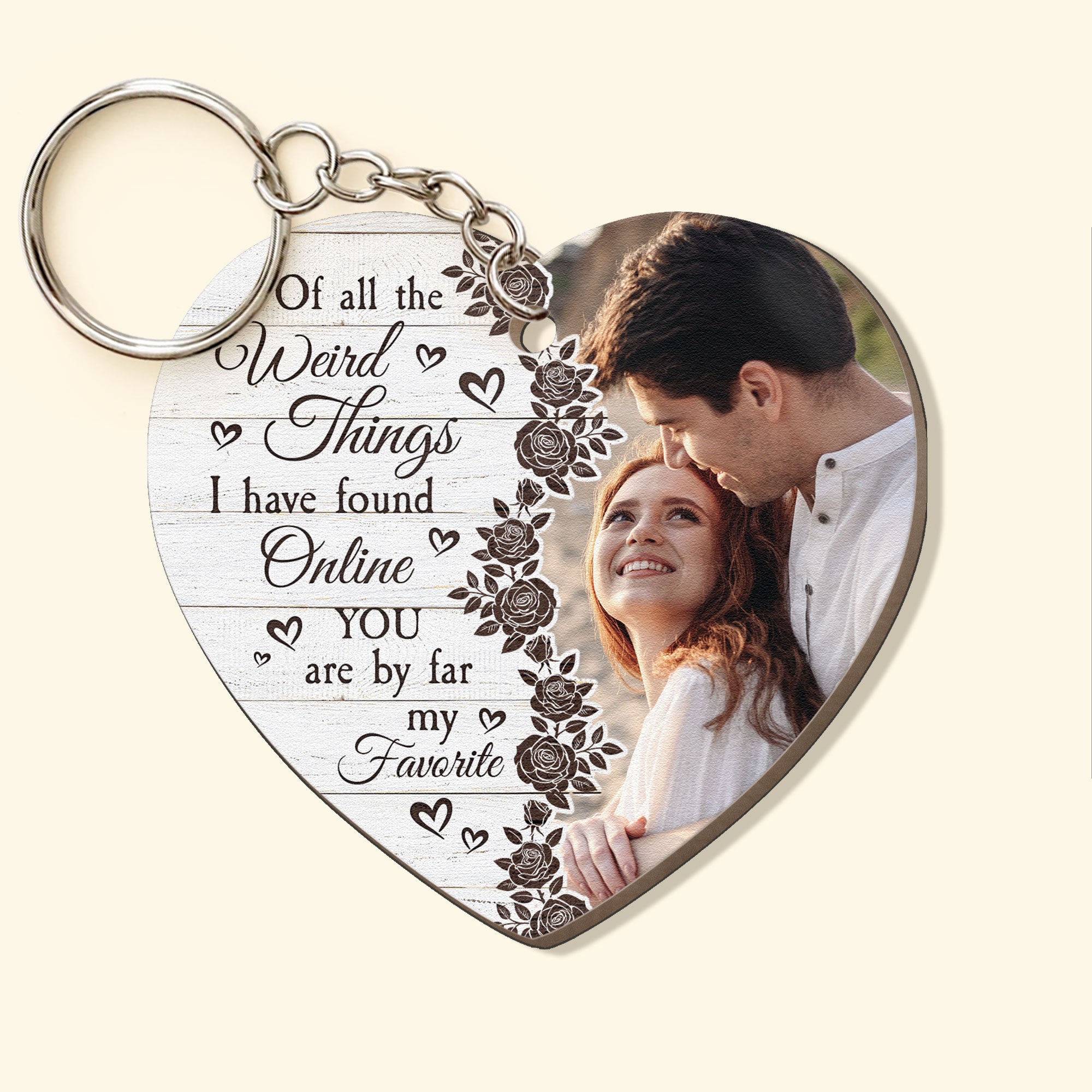 You Are My Favorite - Personalized Wooden Photo Keychain