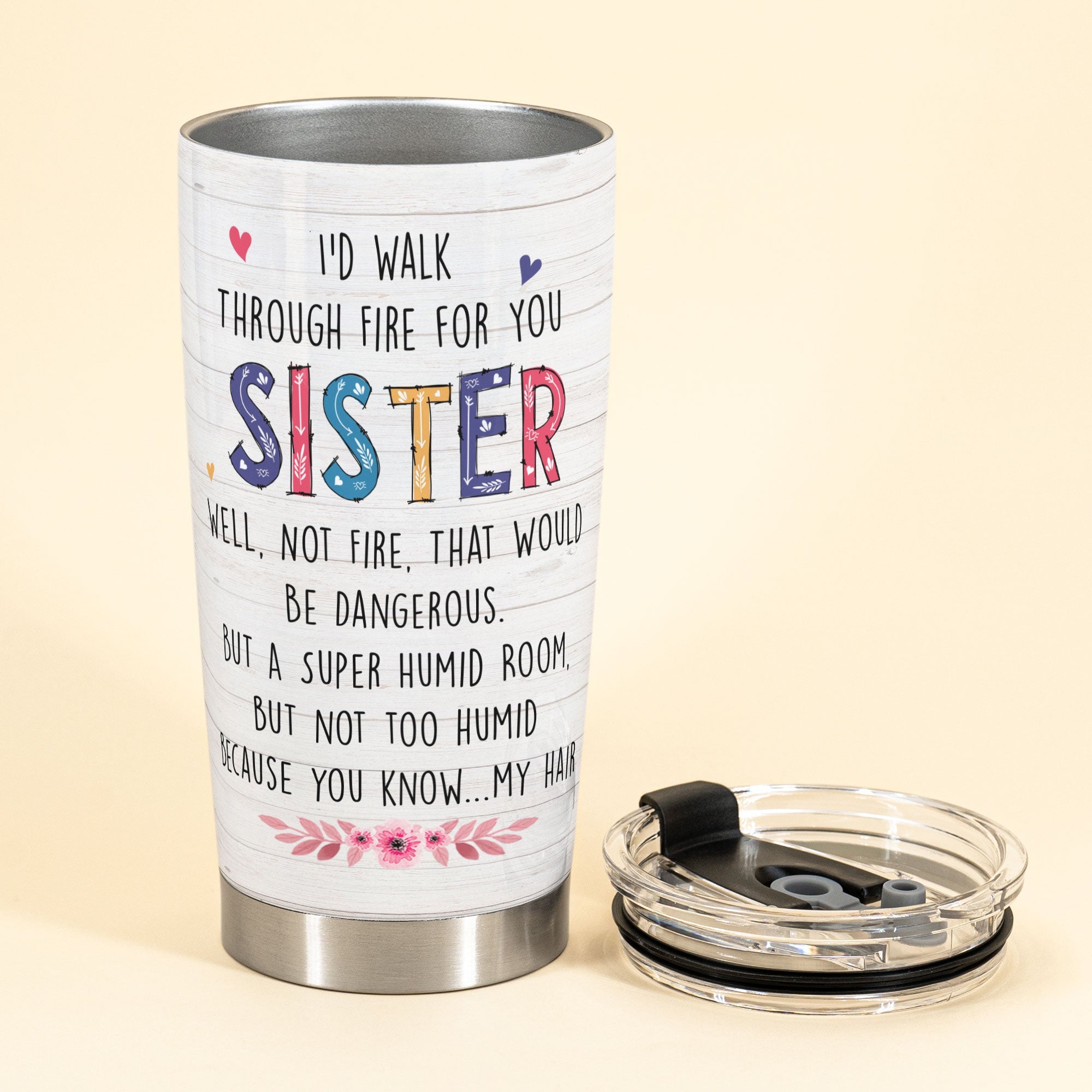 You Are My Person - Personalized Tumbler Cup - Birthday Gift For Sister - Chibi Girl