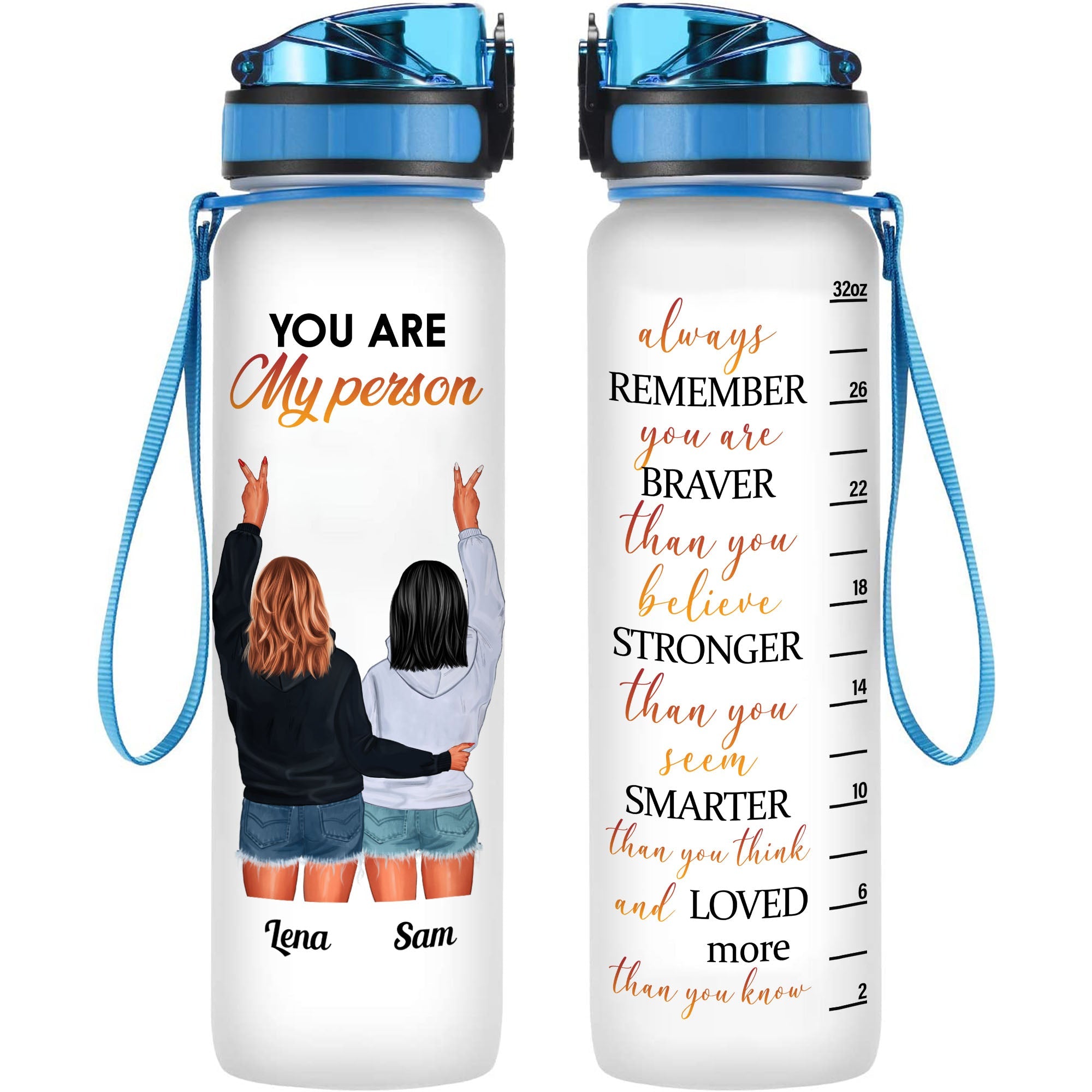 You Are My Person - Personalized Water Tracker Bottle