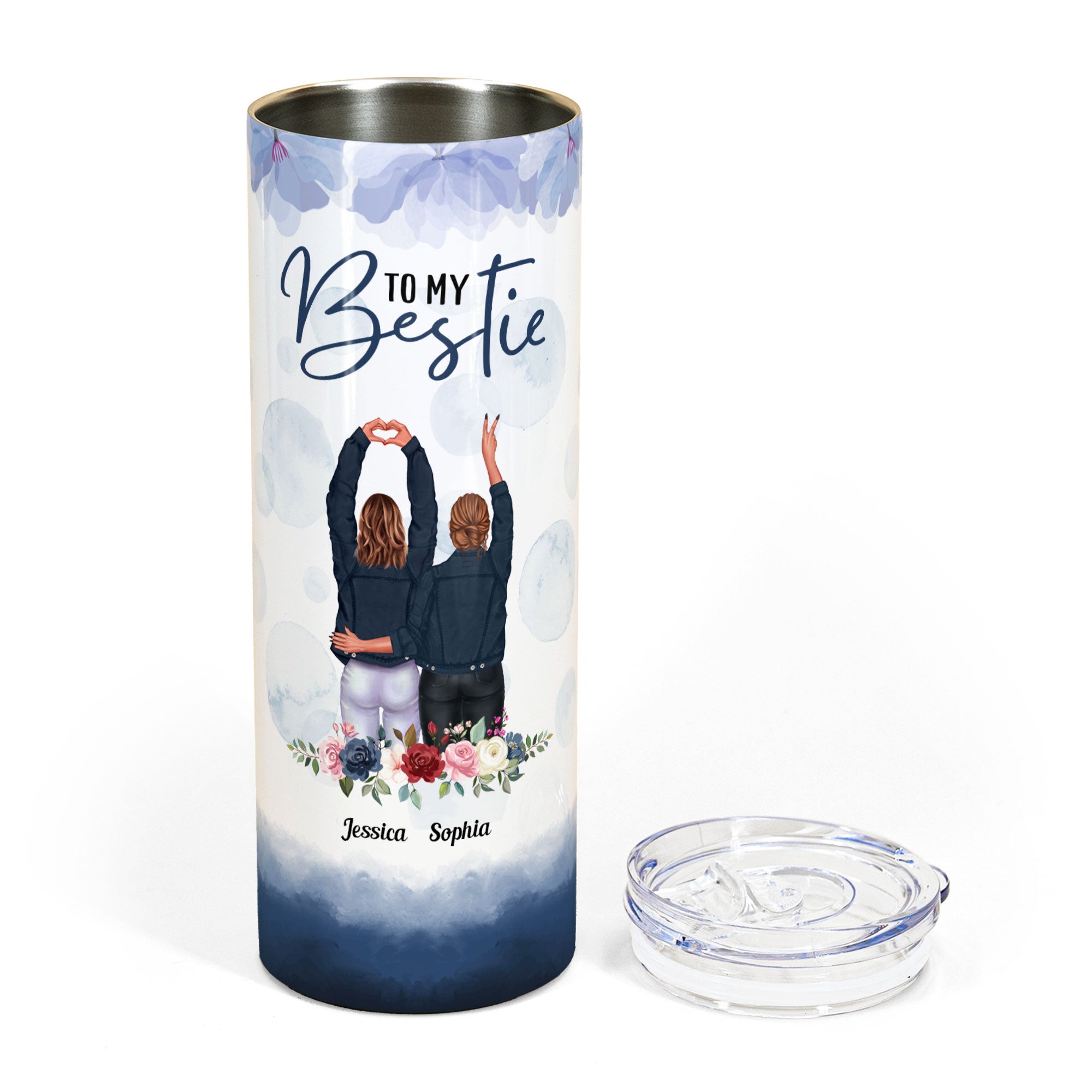 You Are The Sister I Got Choose - Personalized Skinny Tumbler