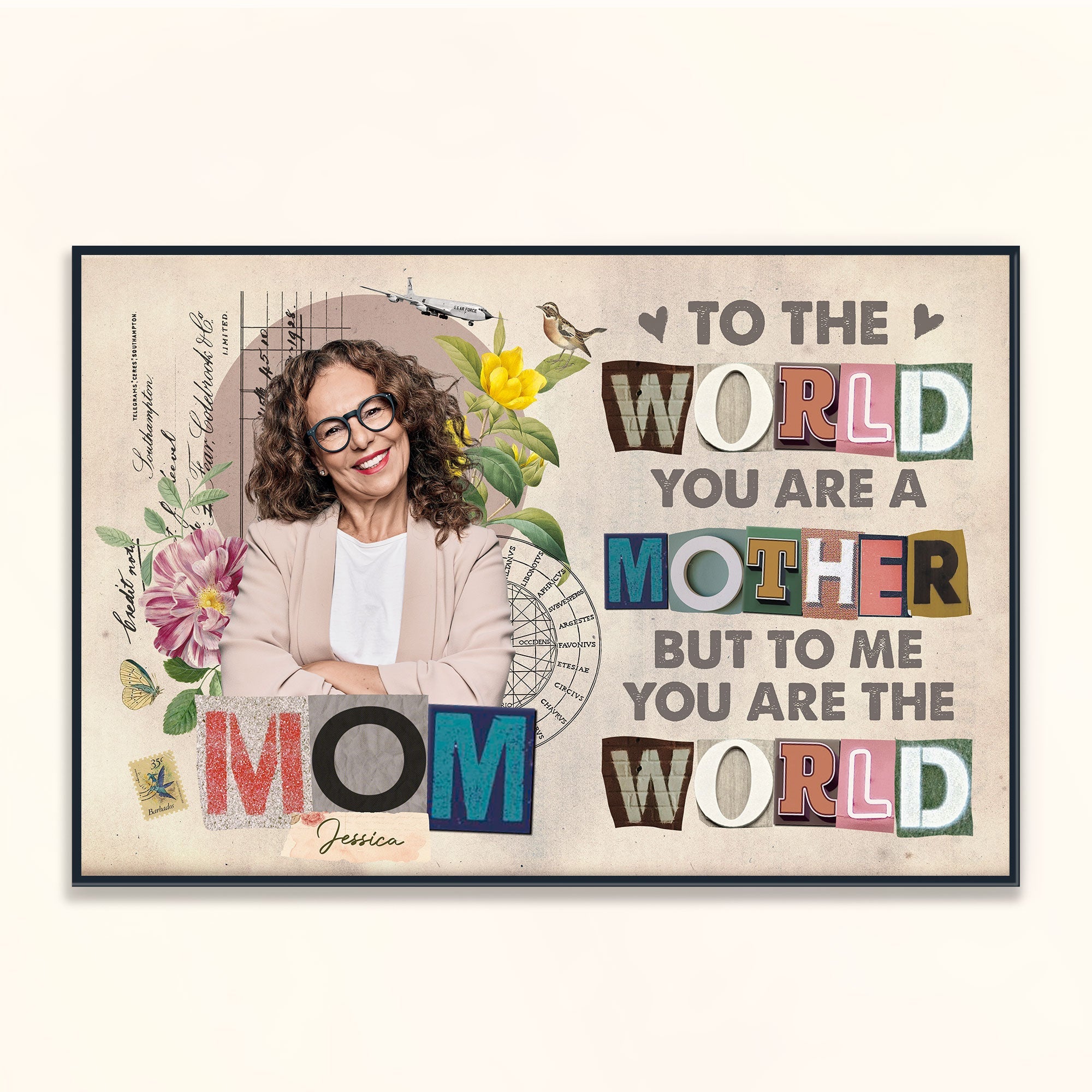 You Are The World To Me - Personalized Photo Poster/Wrapped Canvas