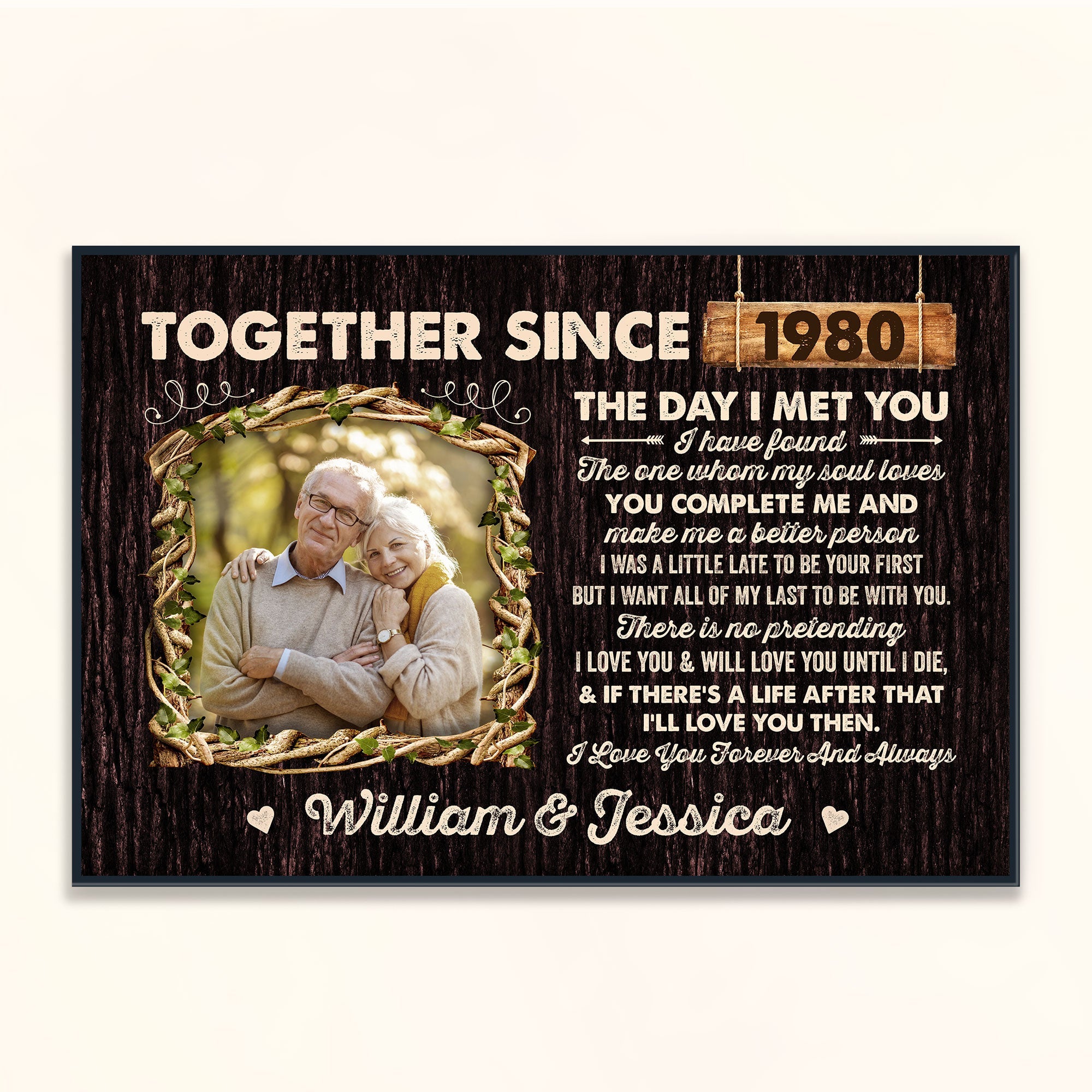 You Complete Me - Personalized Photo Poster/Wrapped Canvas