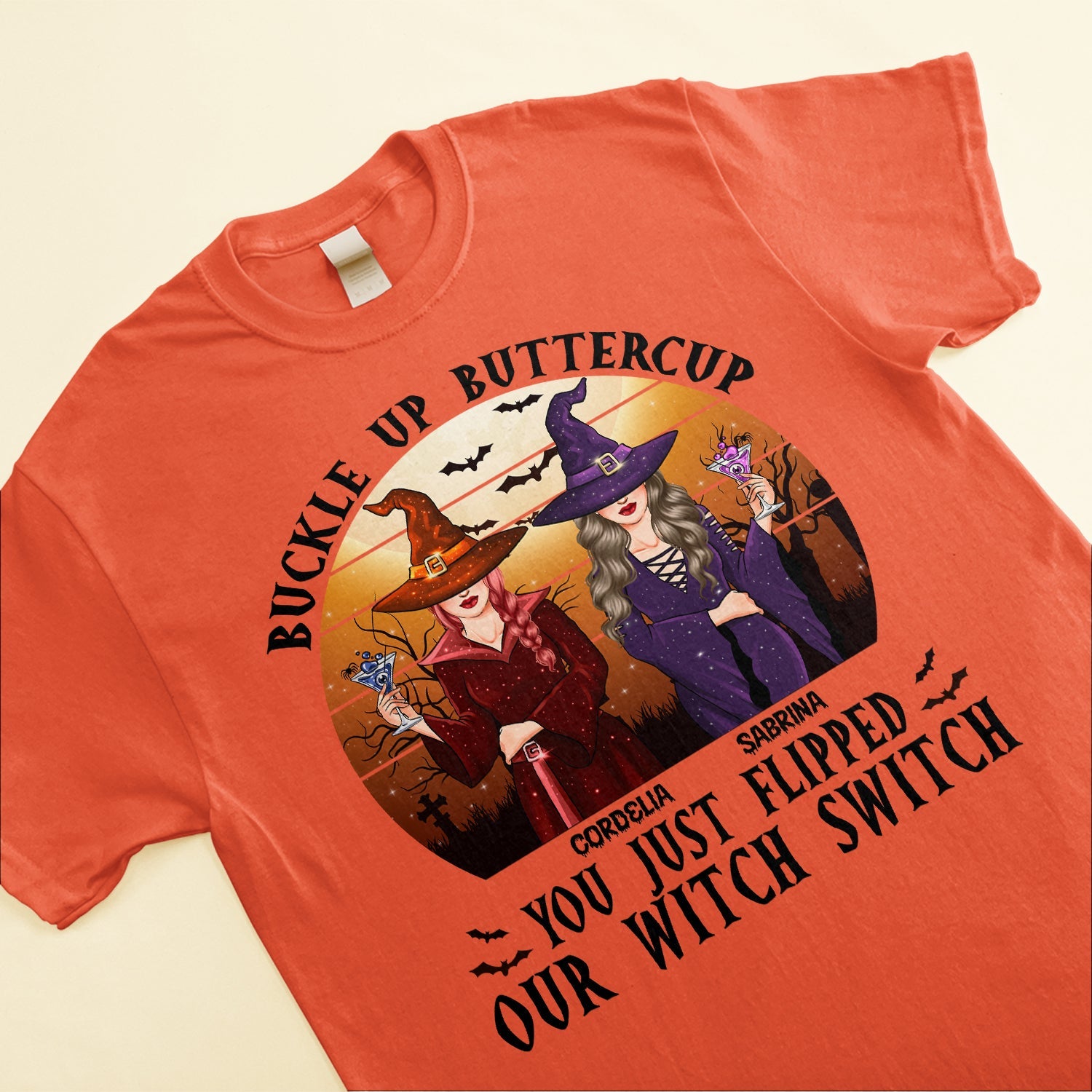 You Just Flipped Our Witch Switch - Personalized Shirt - Halloween Gift For Witches - Witch Upper Body