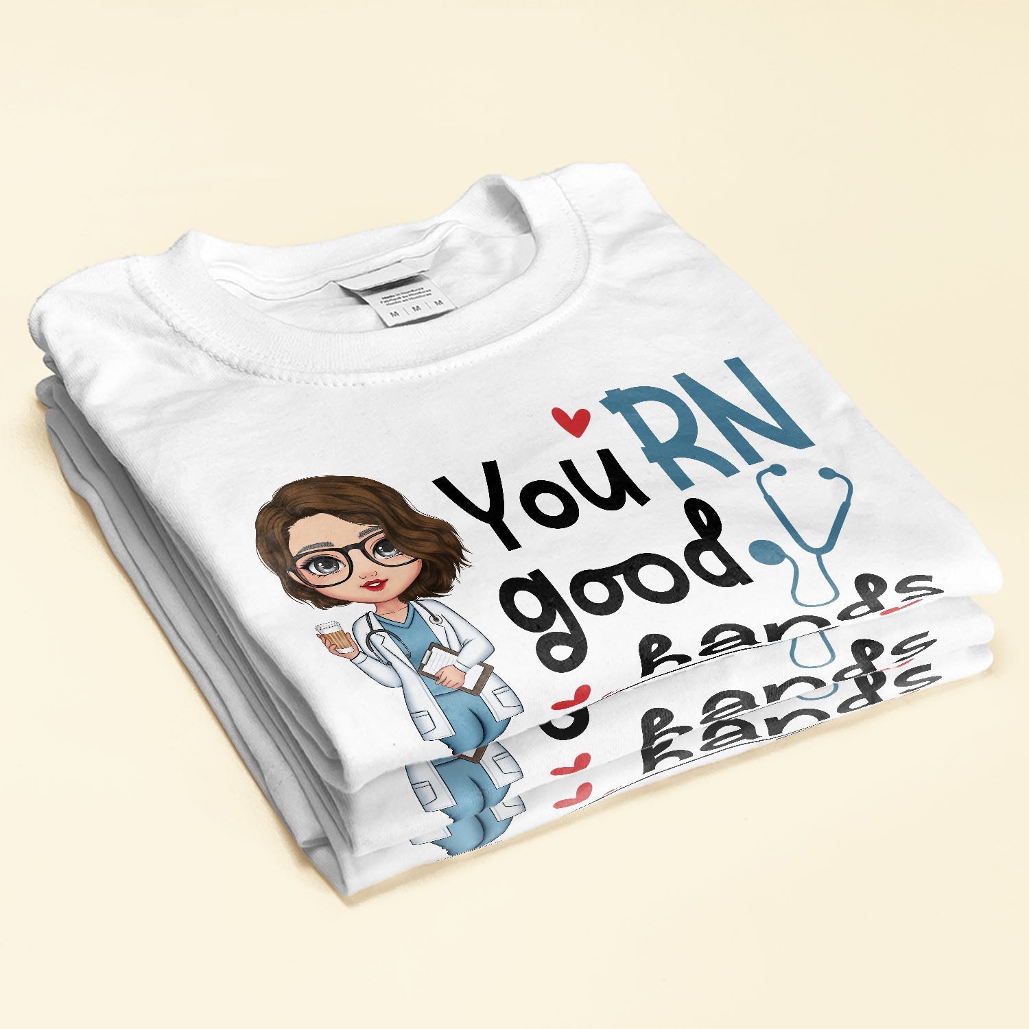 You Rn Good Hands - Personalized Shirt - Birthday, Loving, Nurse Week Gift For Nurse, Rn