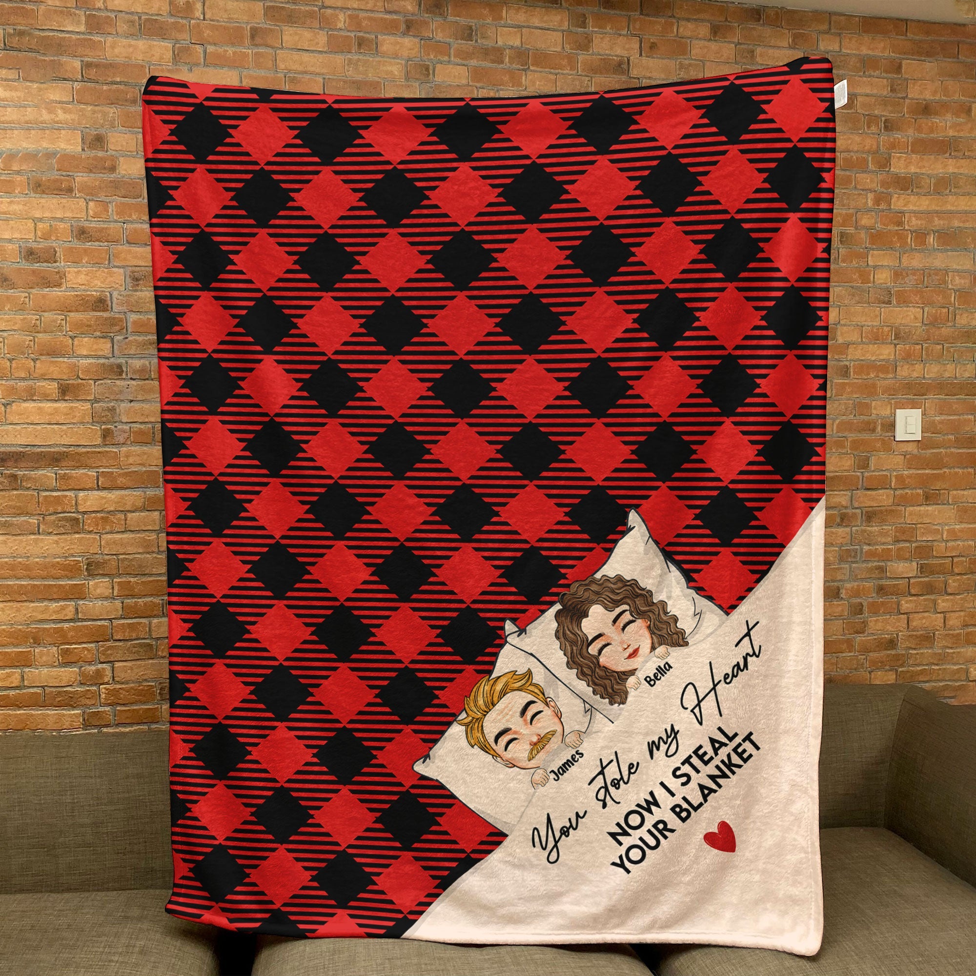 You Stole My Heart Now I Steal Your Blanket - Personalized Blanket