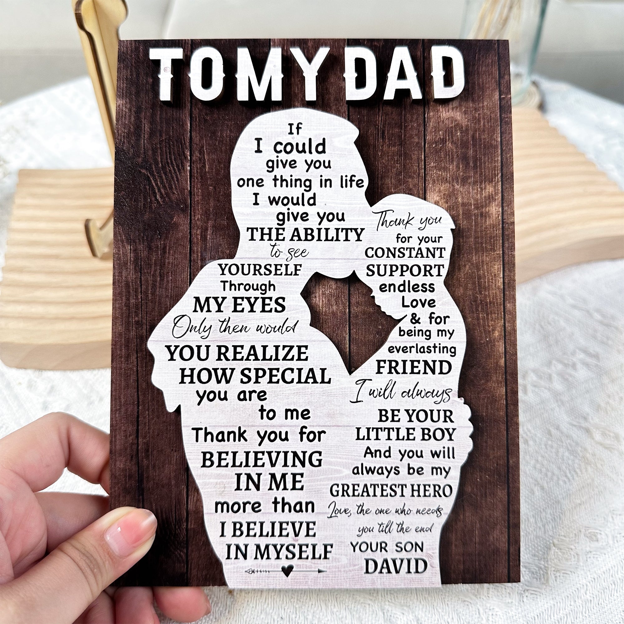 You Will Always Be My Hero - Personalized Wooden Plaque