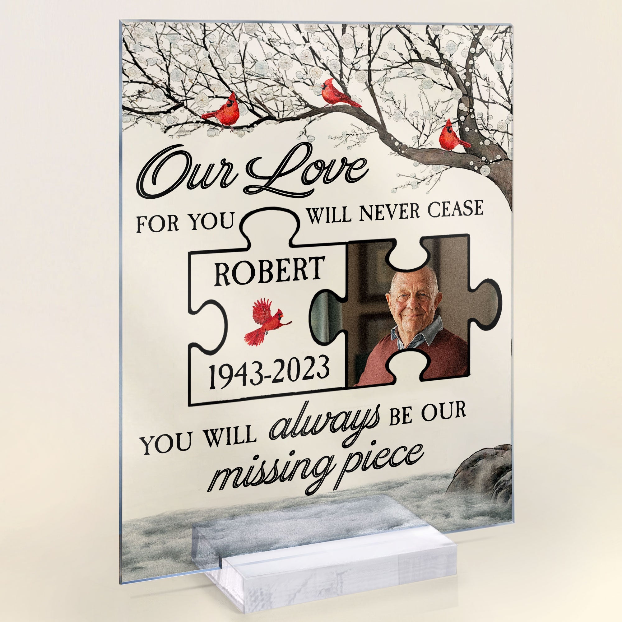 You Will Always Be Our Missing Piece - Personalized Acrylic Photo Plaque