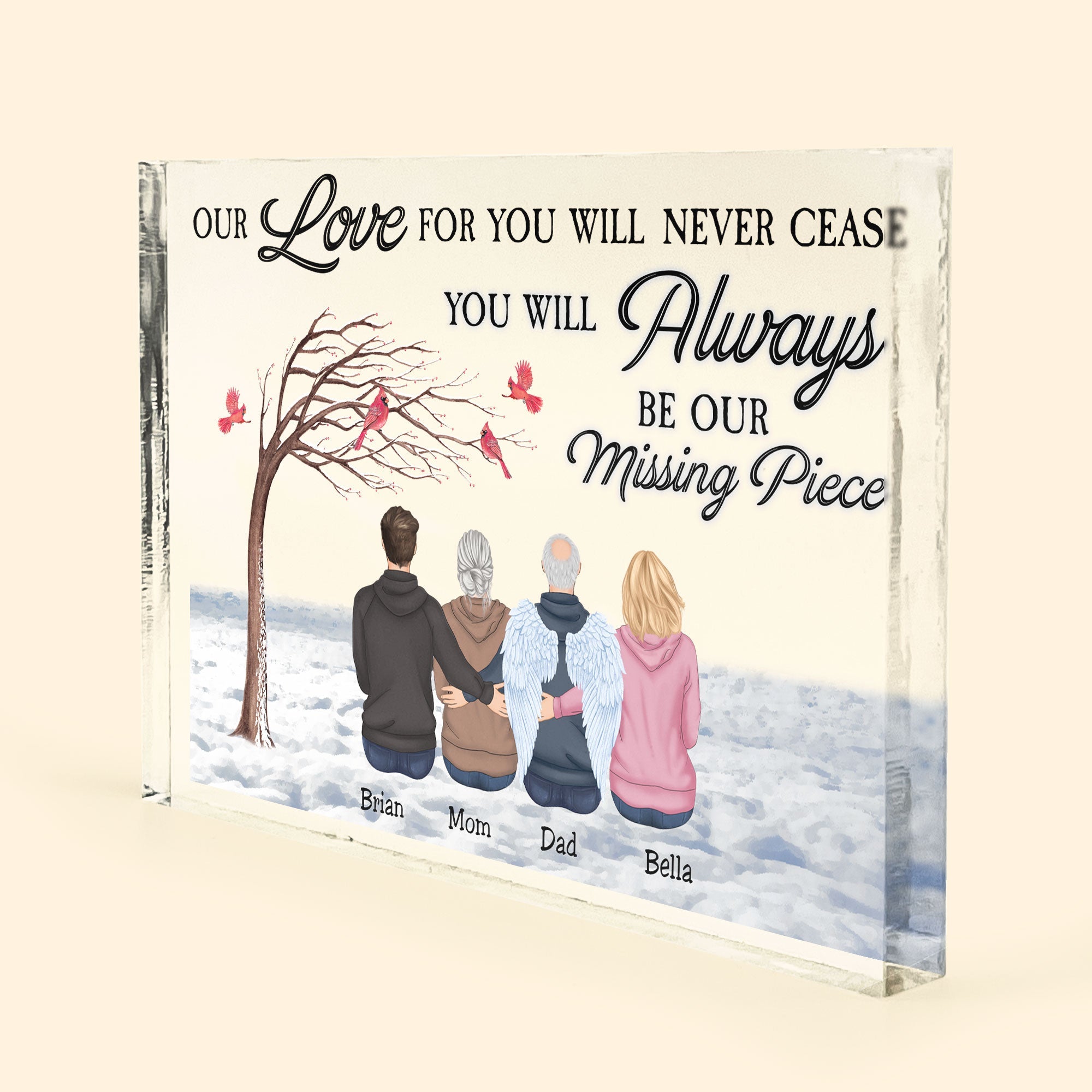 You Will Always Be Our Missing Piece - Personalized Rectangle Acrylic Plaque