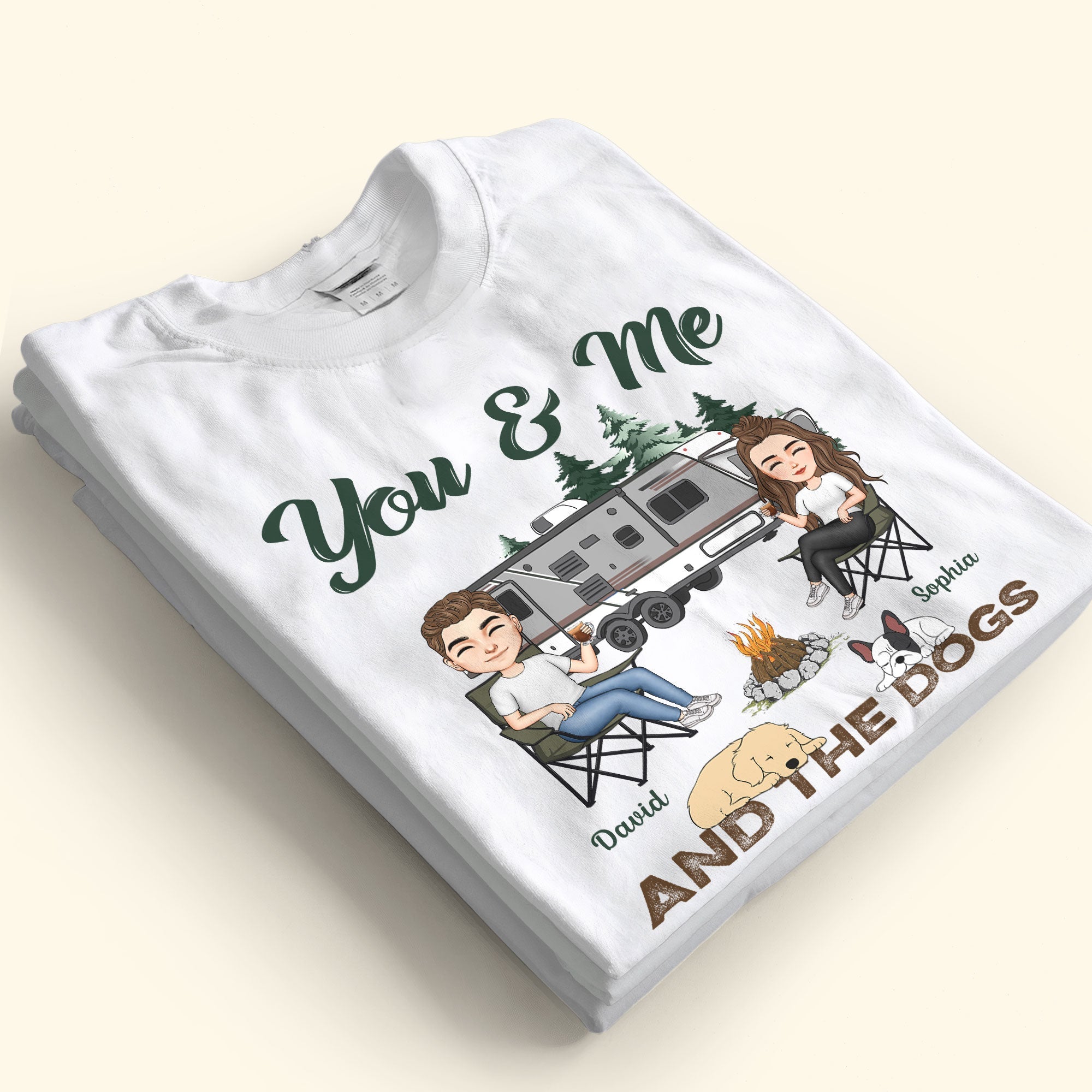 You & Me And The Dogs - Sleeping Dog - Personalized Shirt