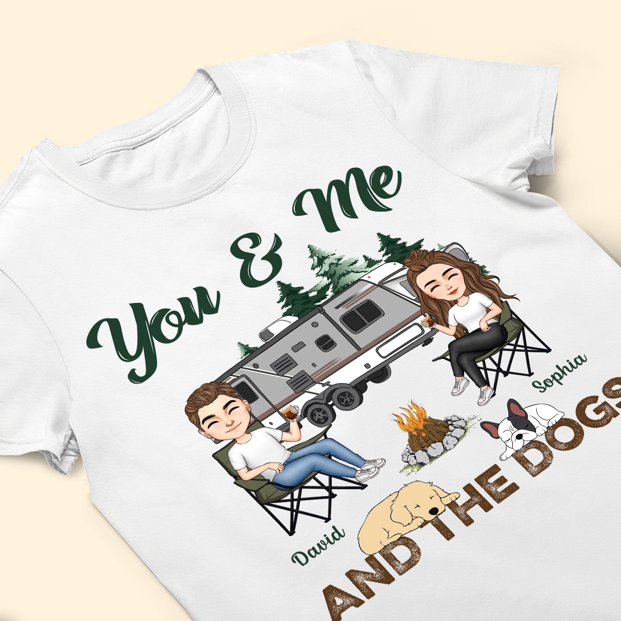 You & Me And The Dogs - Sleeping Dog - Personalized Shirt