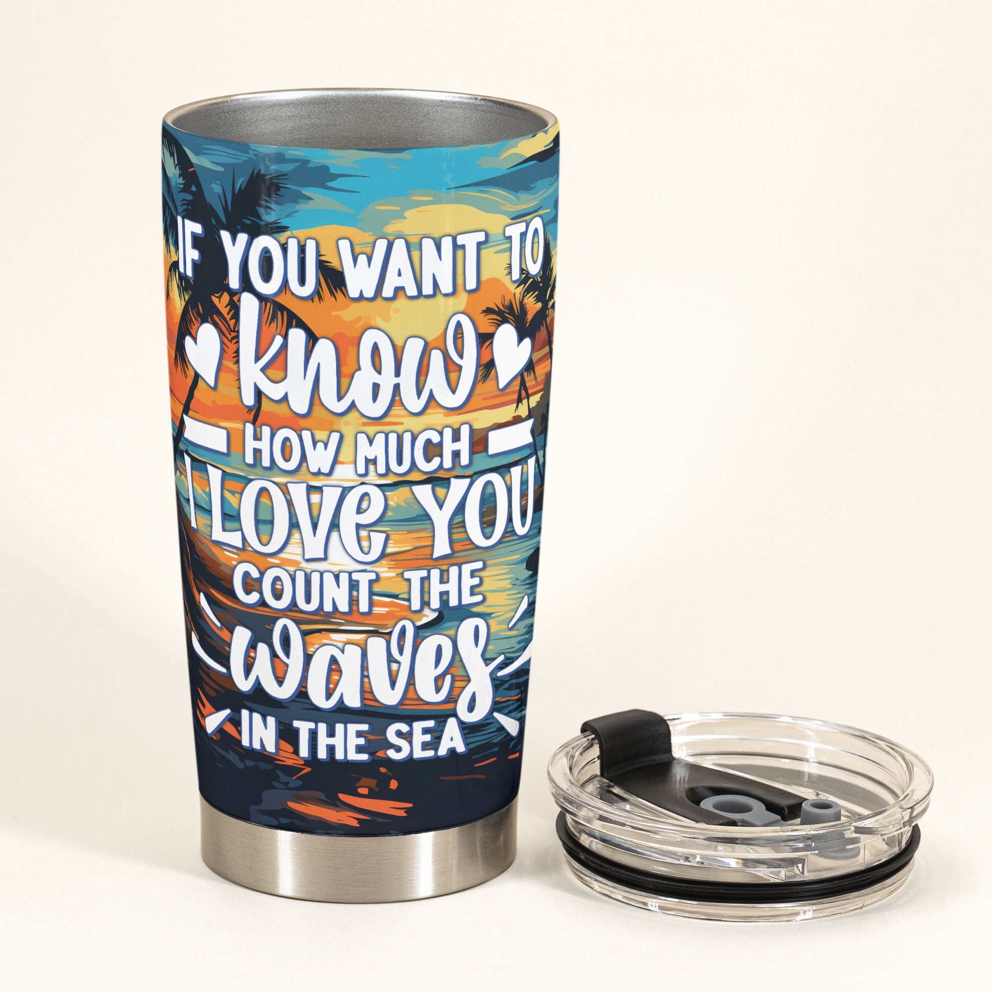 You & Me And The Sea - Personalized Tumbler Cup