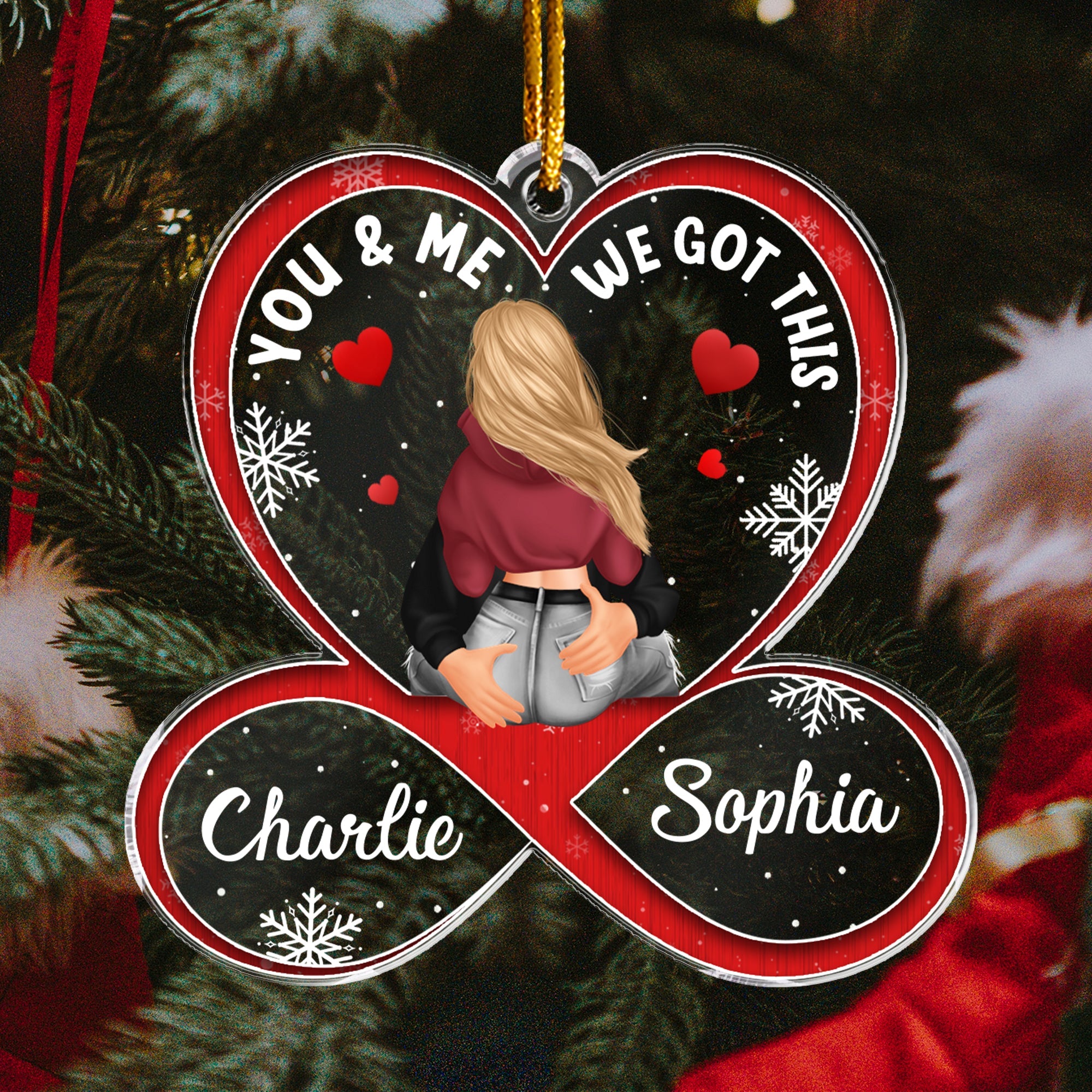 You & Me We Got This Couples - Personalized Infinity Shaped Acrylic Ornament