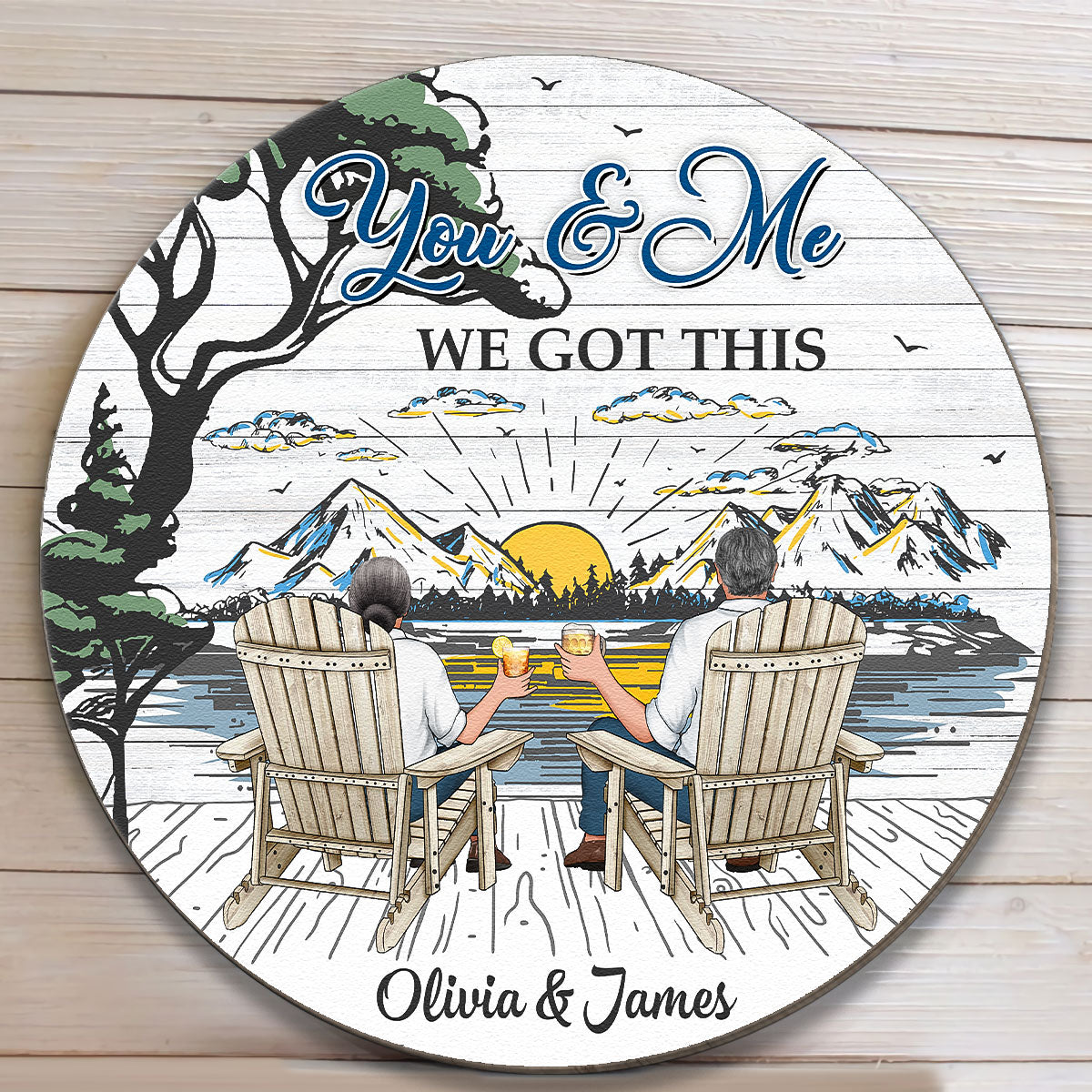 You & Me We Got This - Personalized Wood Sign