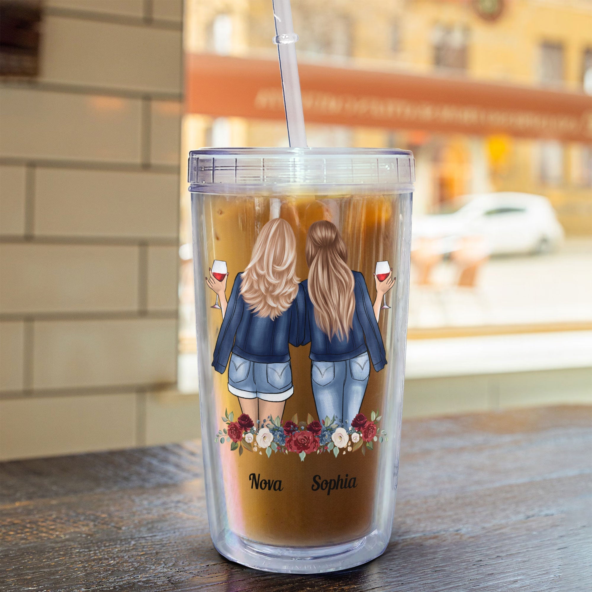 You'll Always Be My Bestie You Know Too Much - Personalized Acrylic Tumbler With Straw