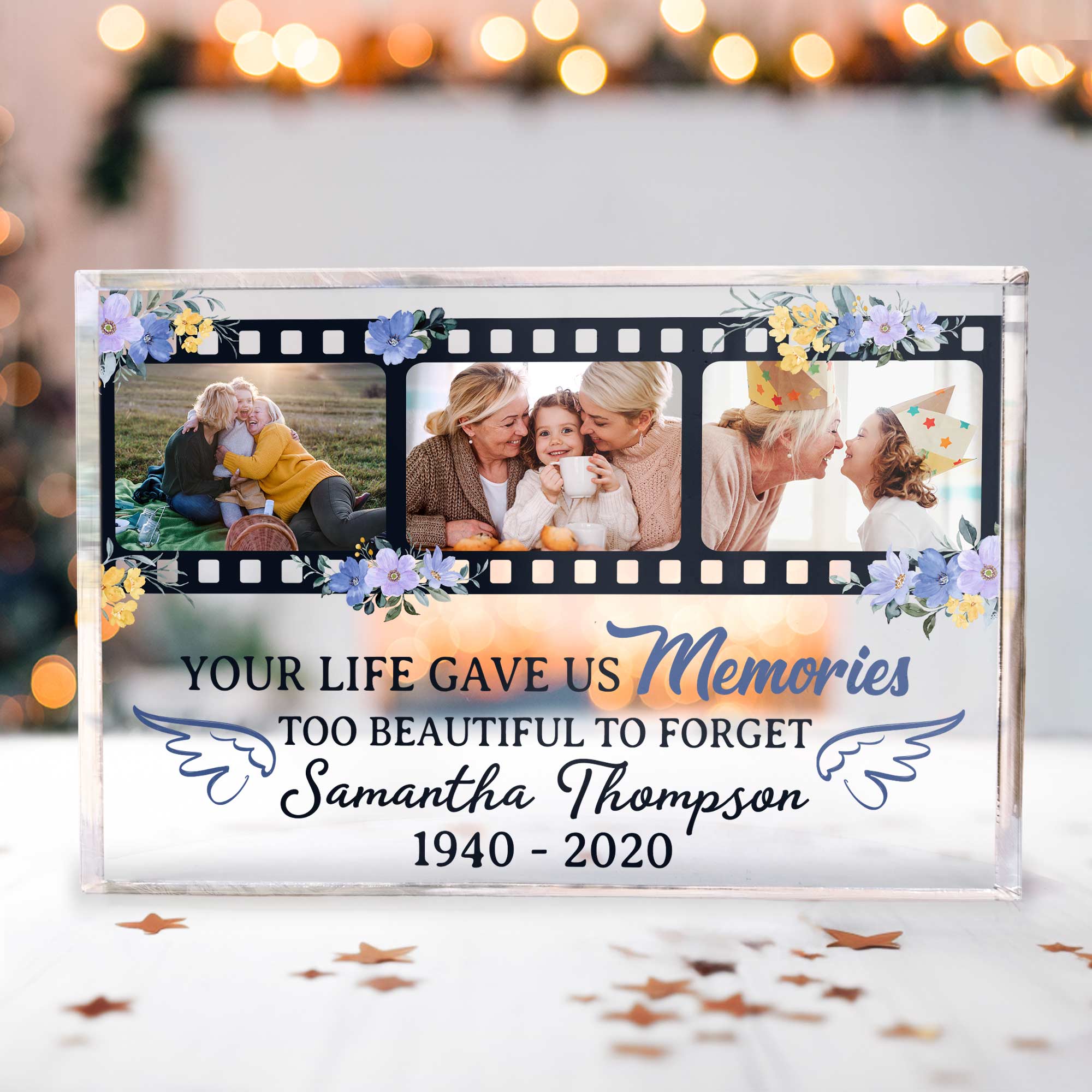 Your Life Gave Us Memories - Personalized Acrylic Plaque