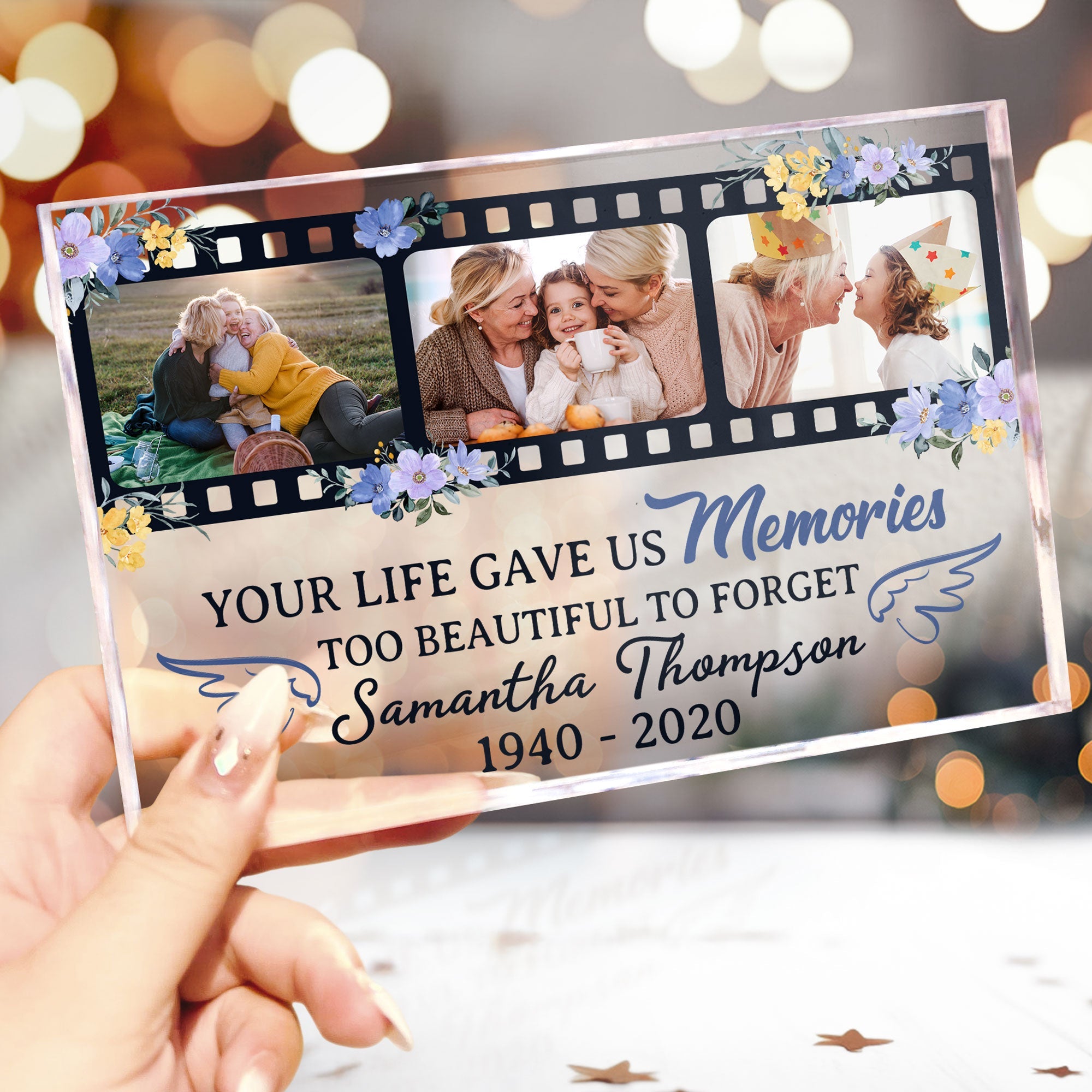 Your Life Gave Us Memories - Personalized Acrylic Plaque