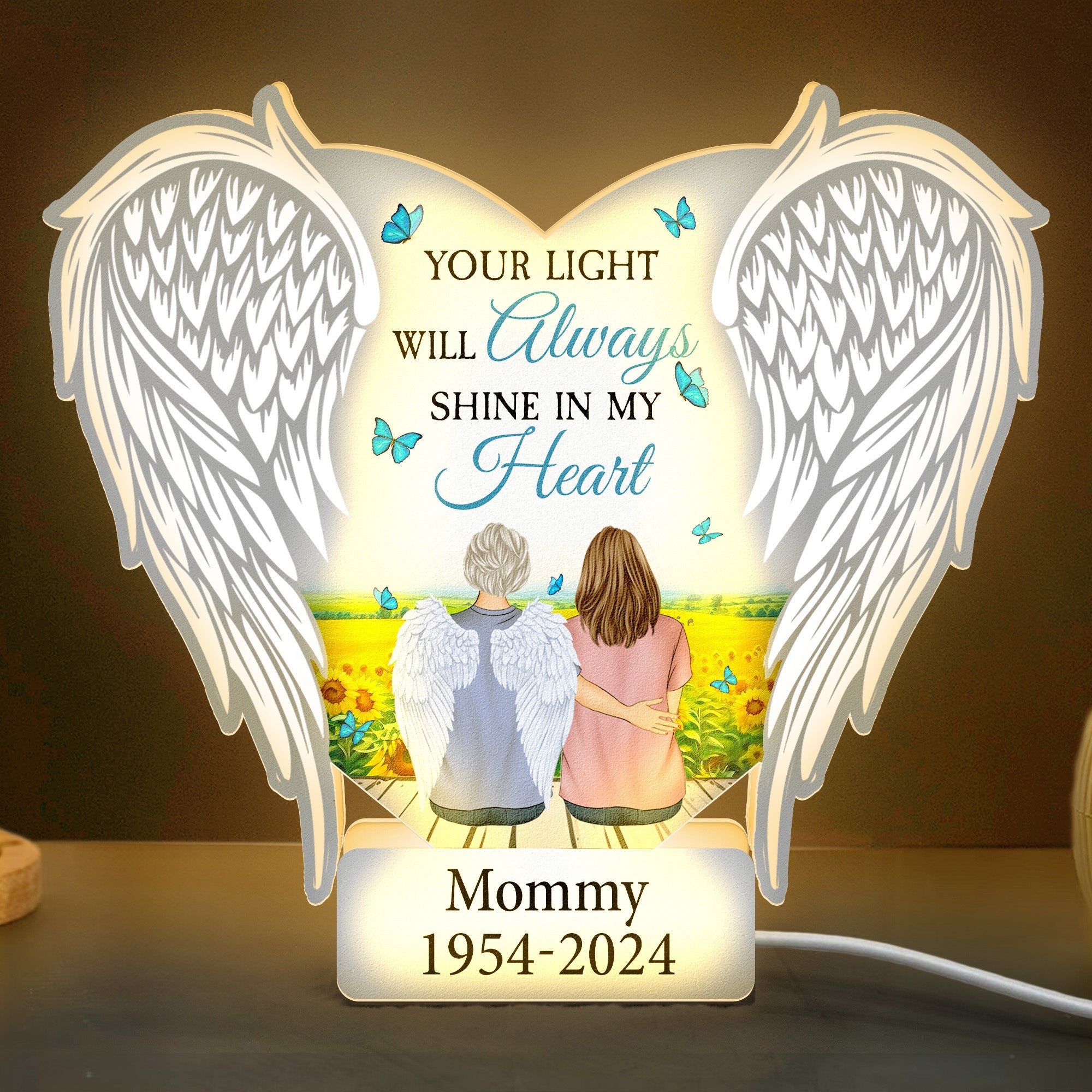 Your Light Will Always Shine In My Heart - Personalized Light Box