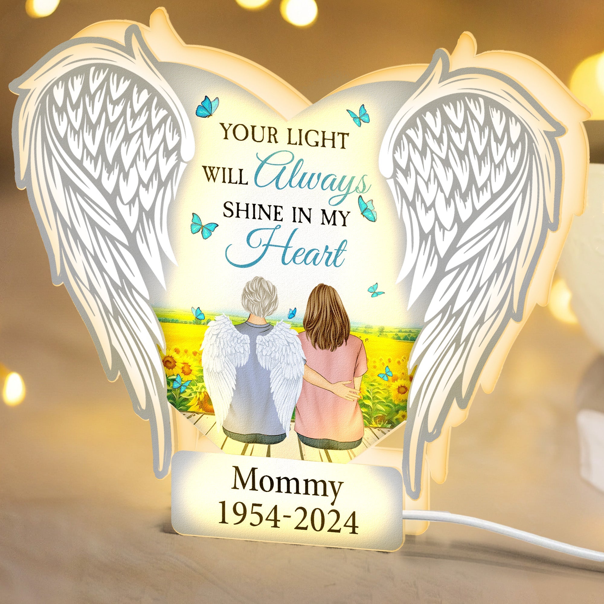 Your Light Will Always Shine In My Heart - Personalized Light Box