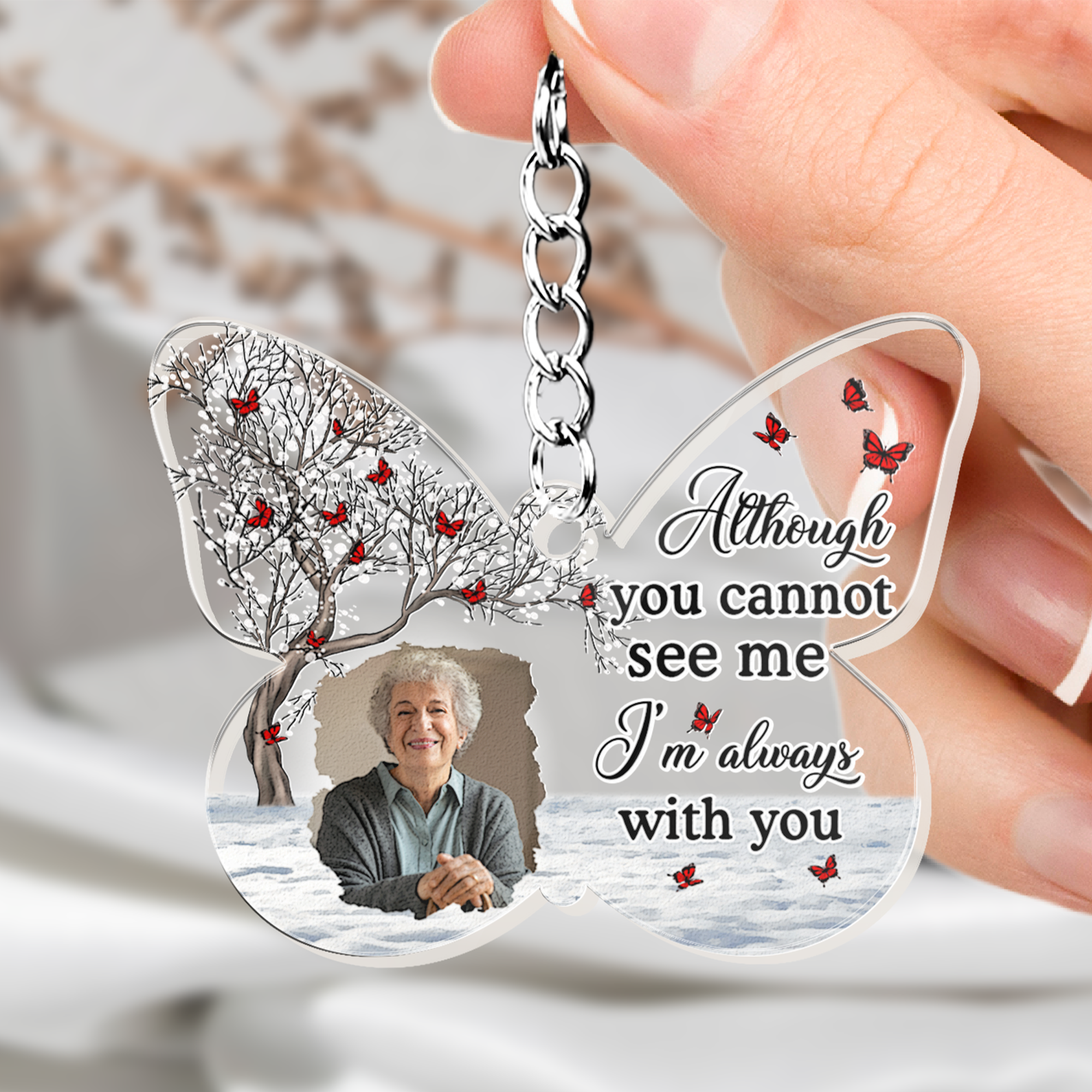 Your Wings Were Ready But My Heart Was Not - Personalized Acrylic Photo Keychain