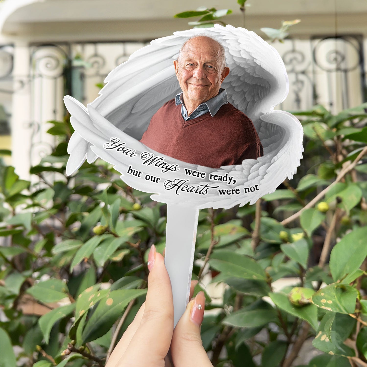 Your Wings Were Ready - Personalized Acrylic Photo Garden Stake