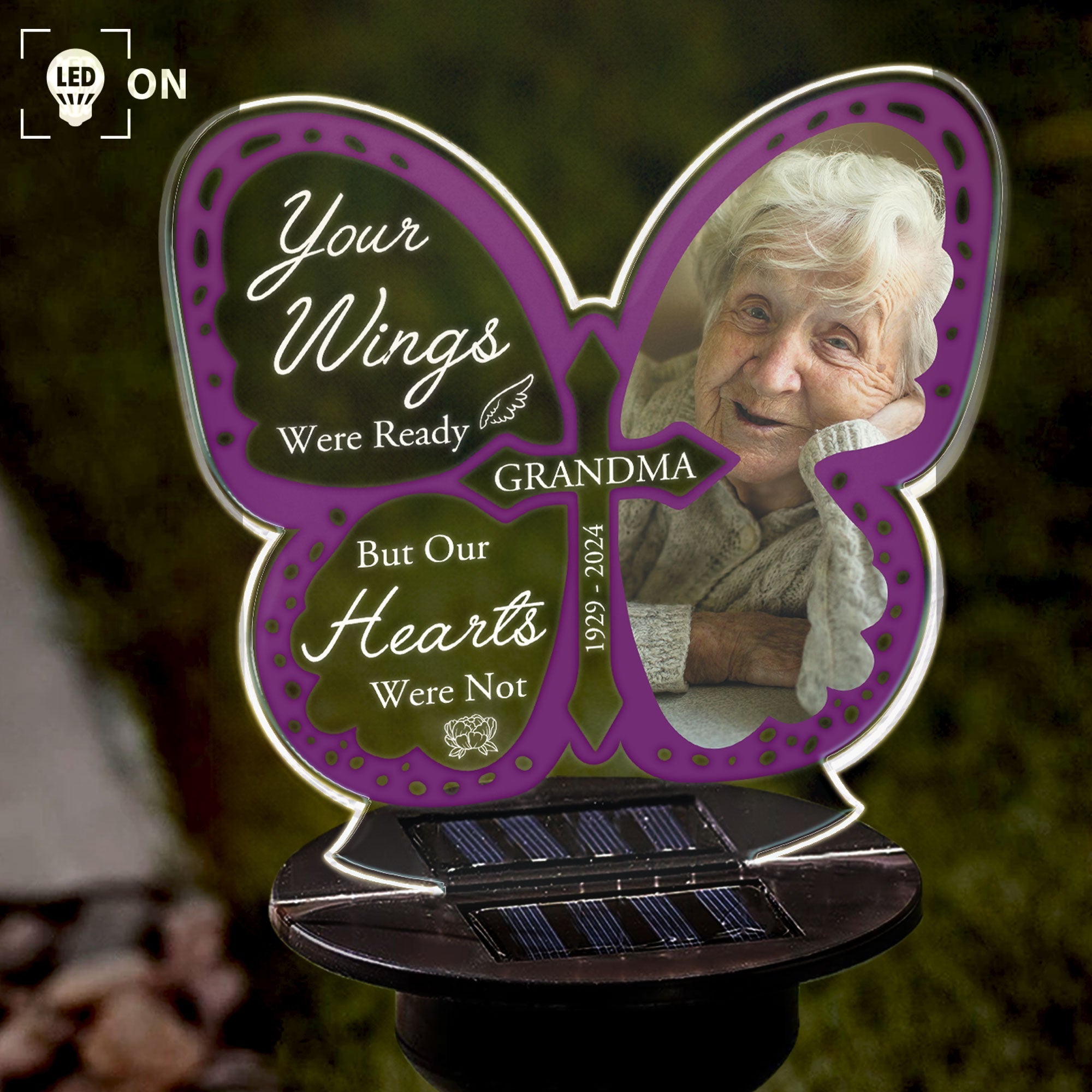 Your Wings Were Ready - Personalized Photo Solar Light