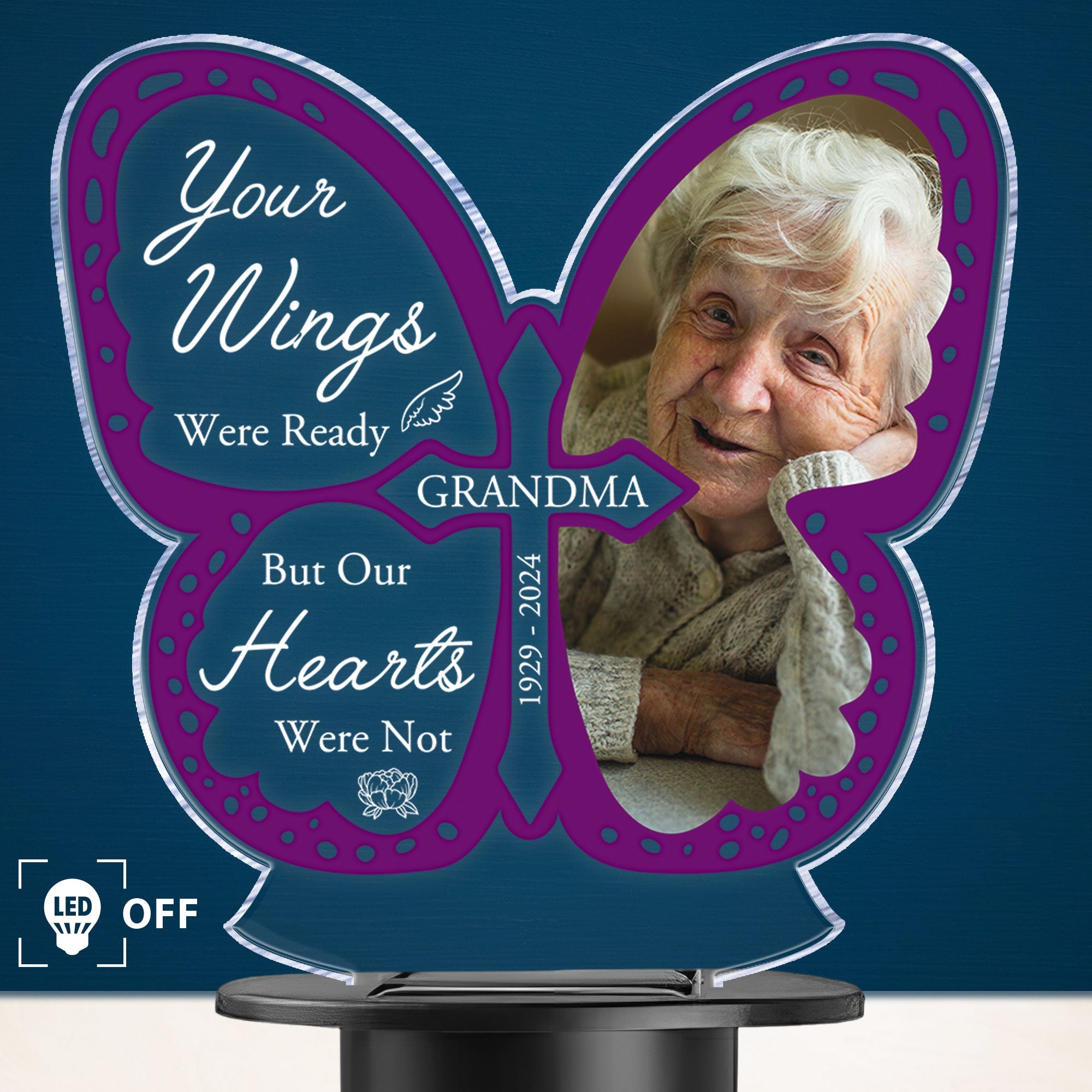 Your Wings Were Ready - Personalized Photo Solar Light