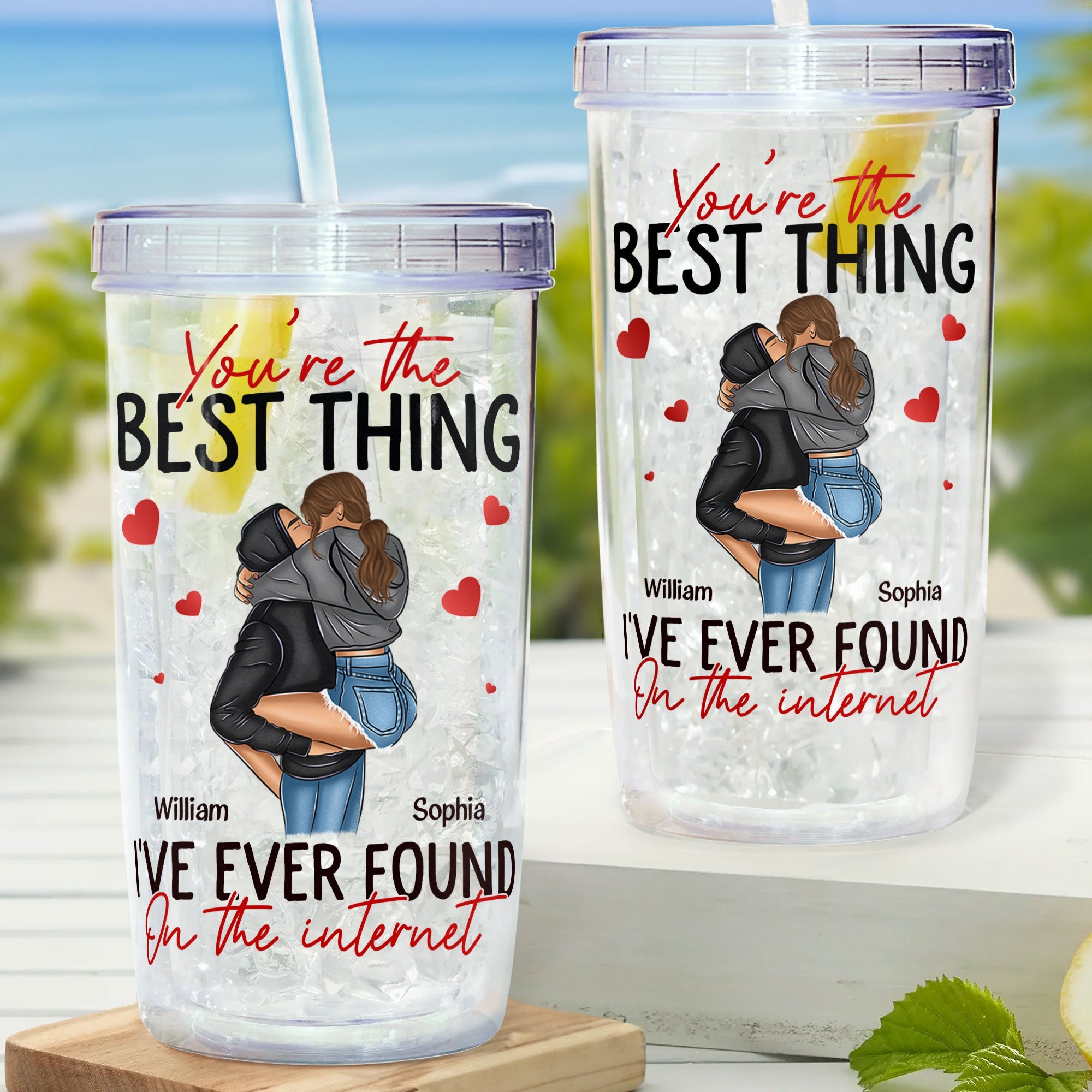 You're The Best Thing I've Ever Found - Personalized Acrylic Tumbler With Straw