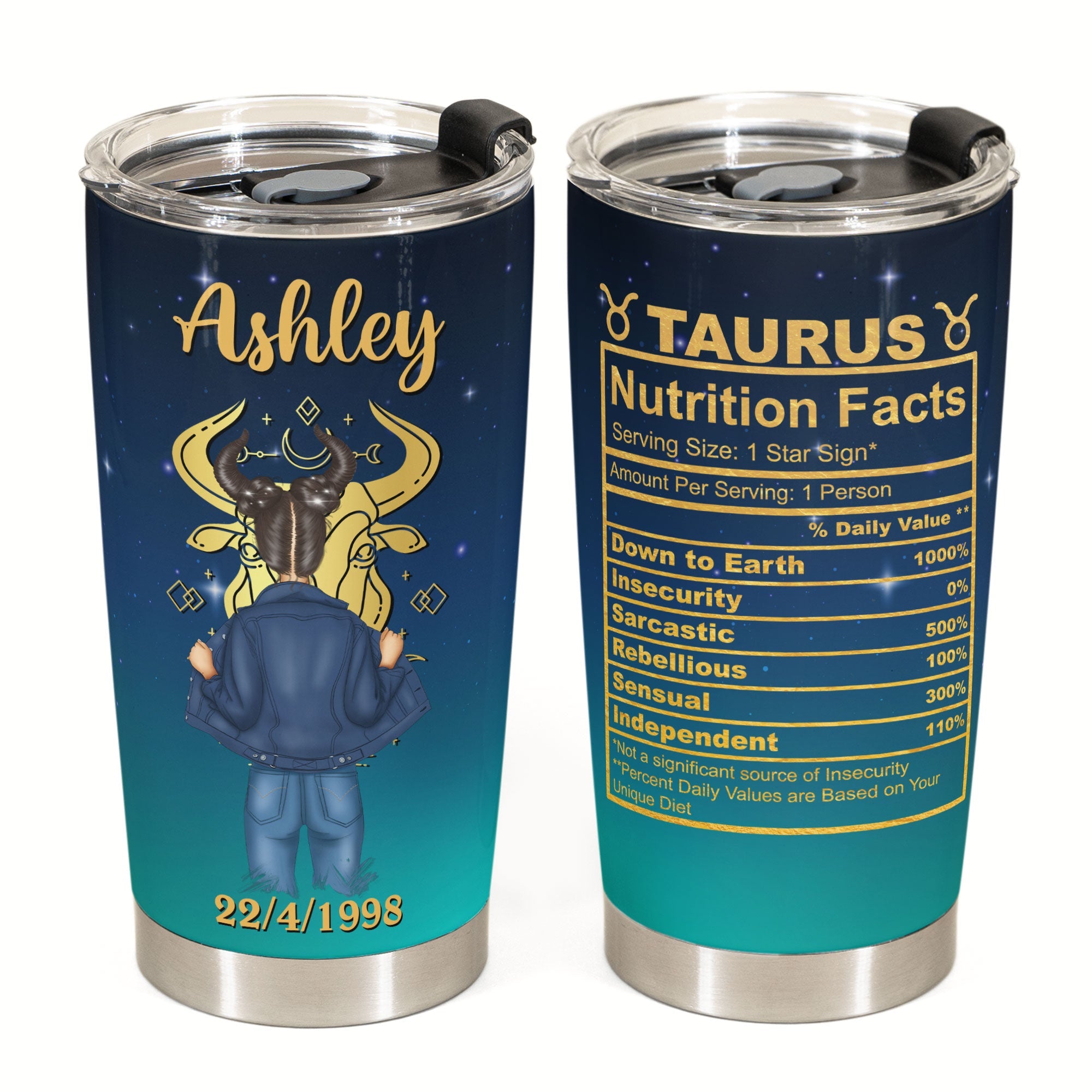 Zodiac Nutrition Facts - Personalized Tumbler Cup