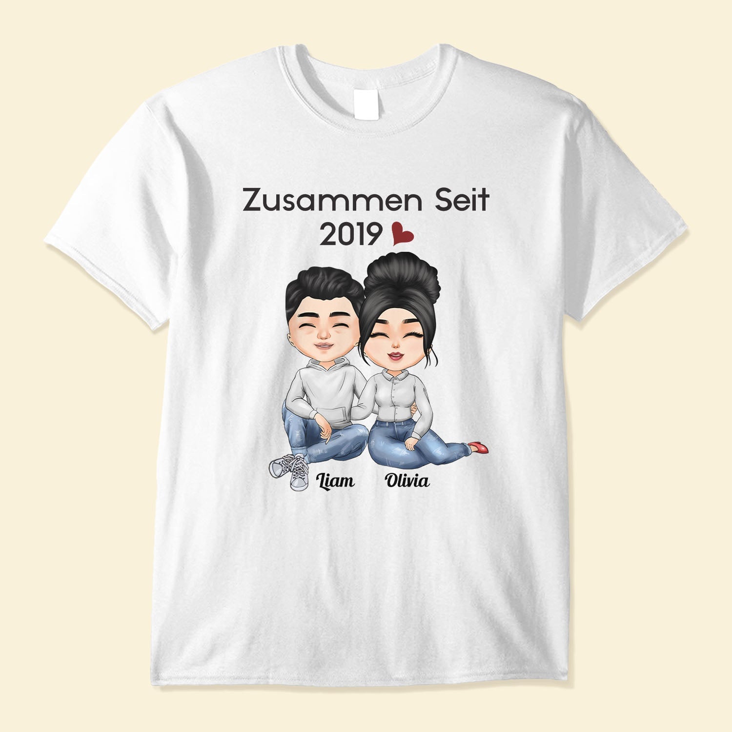 Zusammen Seit - Personalized Shirt - Anniversary, Valentine's Day Gift For Spouse, Husband, Wife, Lovers, Girlfriend, Boyfriend