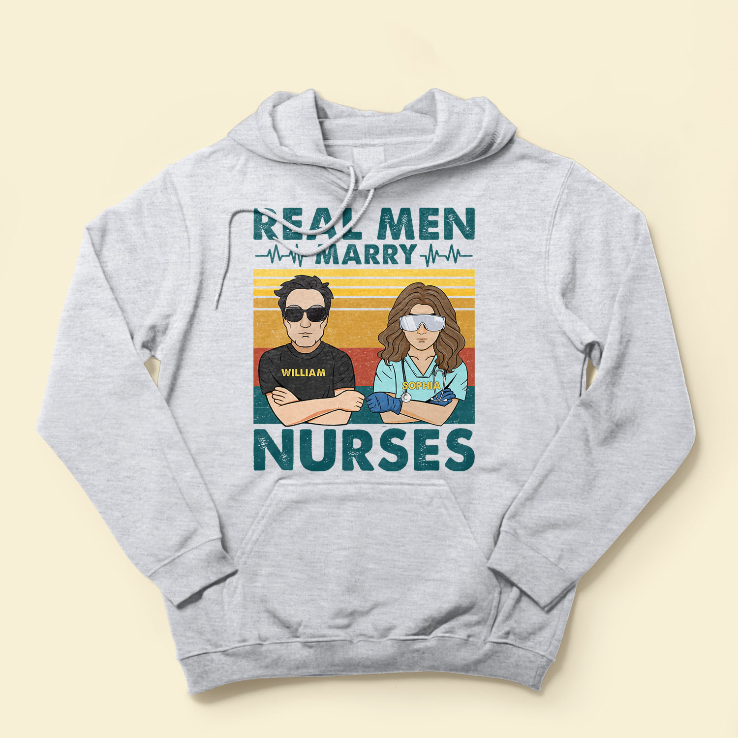 Real Men Marry Nurses - Personalized Shirt - Birthday, Loving, Funny Gift For Nurse's Husband, Nurse Lover