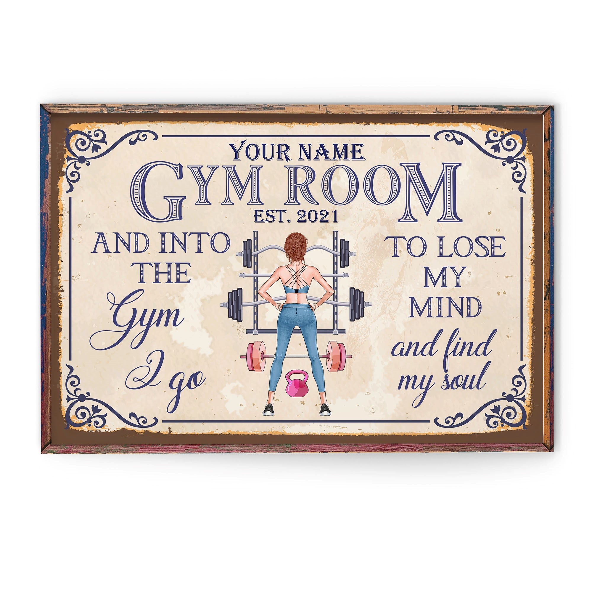 Gym Room - Personalized Poster/Wrapped Canvas - Gift For Fitness Lovers