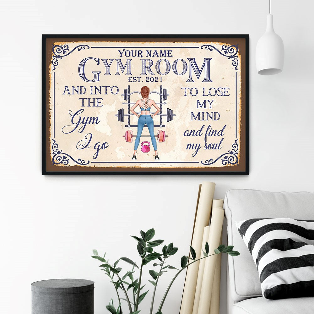 Gym Room - Personalized Poster/Wrapped Canvas - Gift For Fitness Lovers