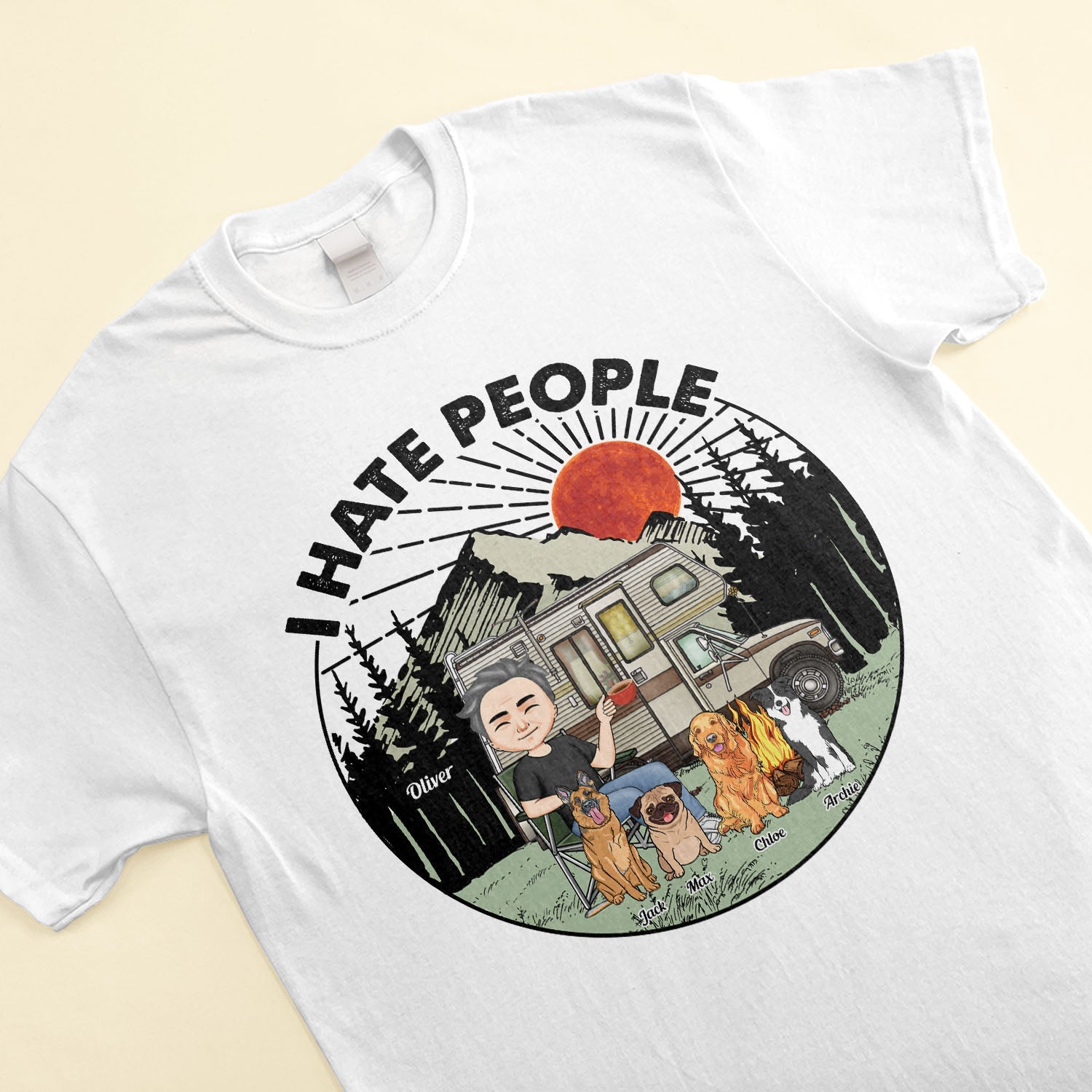 I Hate People - Personalized Shirt - Birthday Gift For Camping Lovers, Wanderlust