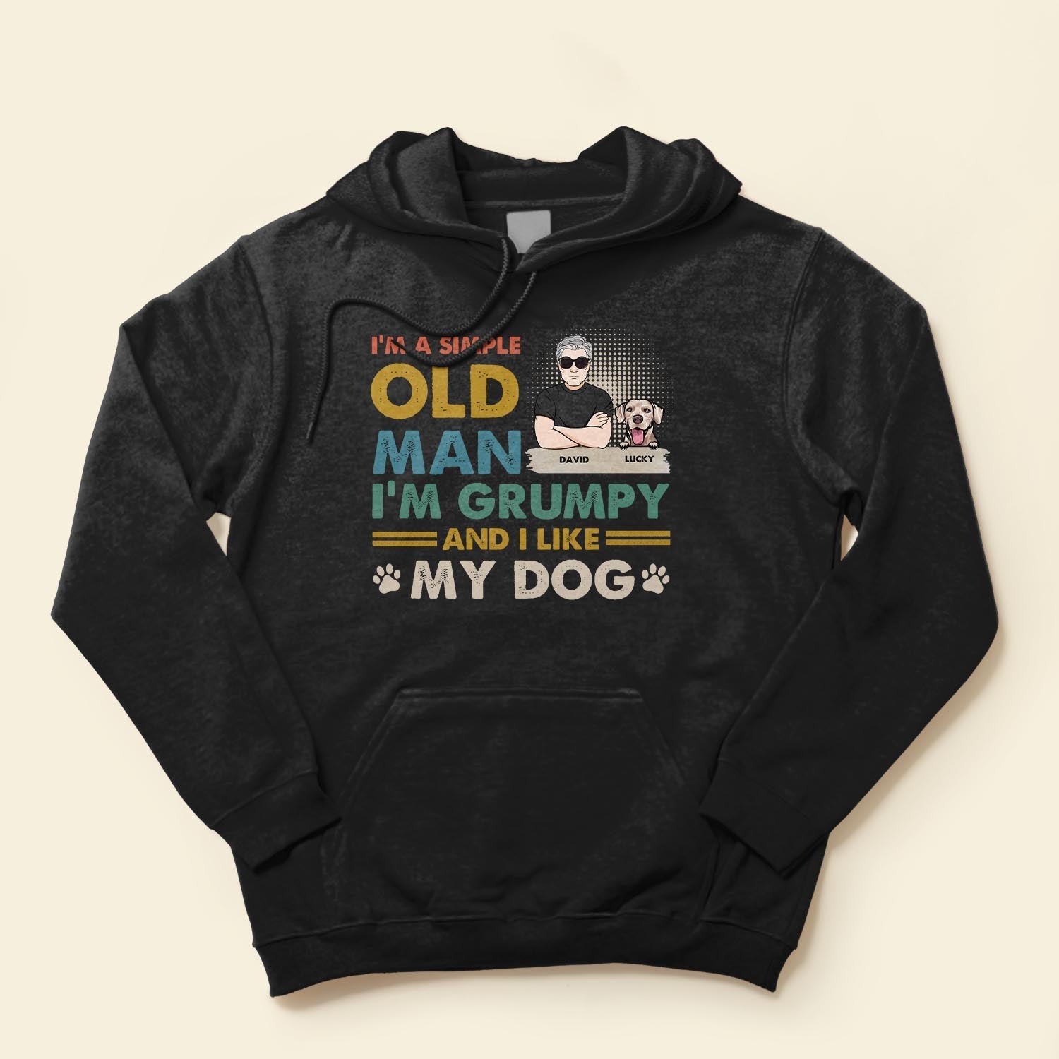 I'm A Simple Old Man I Like My Dogs - Personalized Shirt - Birthday, Father's day Gift For Dog Dad, Dog Father, Old Man