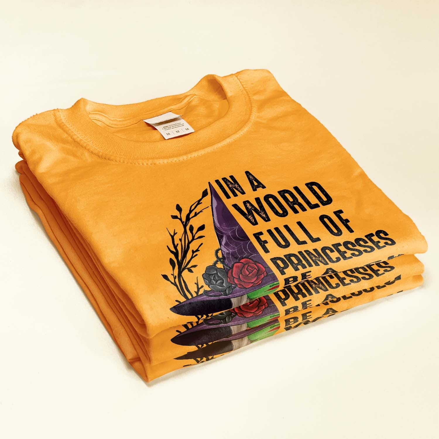 In A World Full Of Princesses Be A Witch - Personalized Shirt - Fall Season Gift For Girls - Girl Front