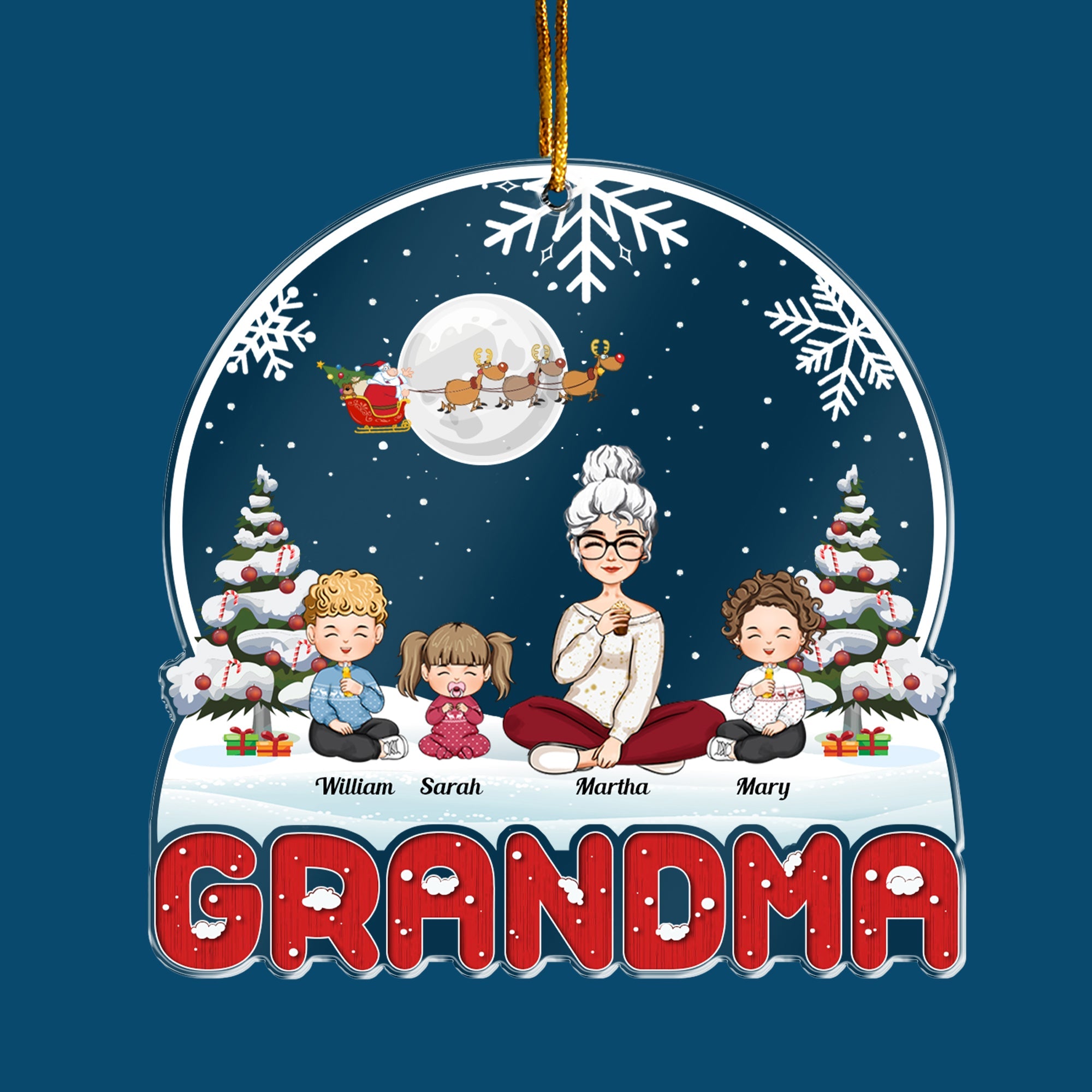 My Grandma - Personalized Grandma Shaped Acrylic Ornament