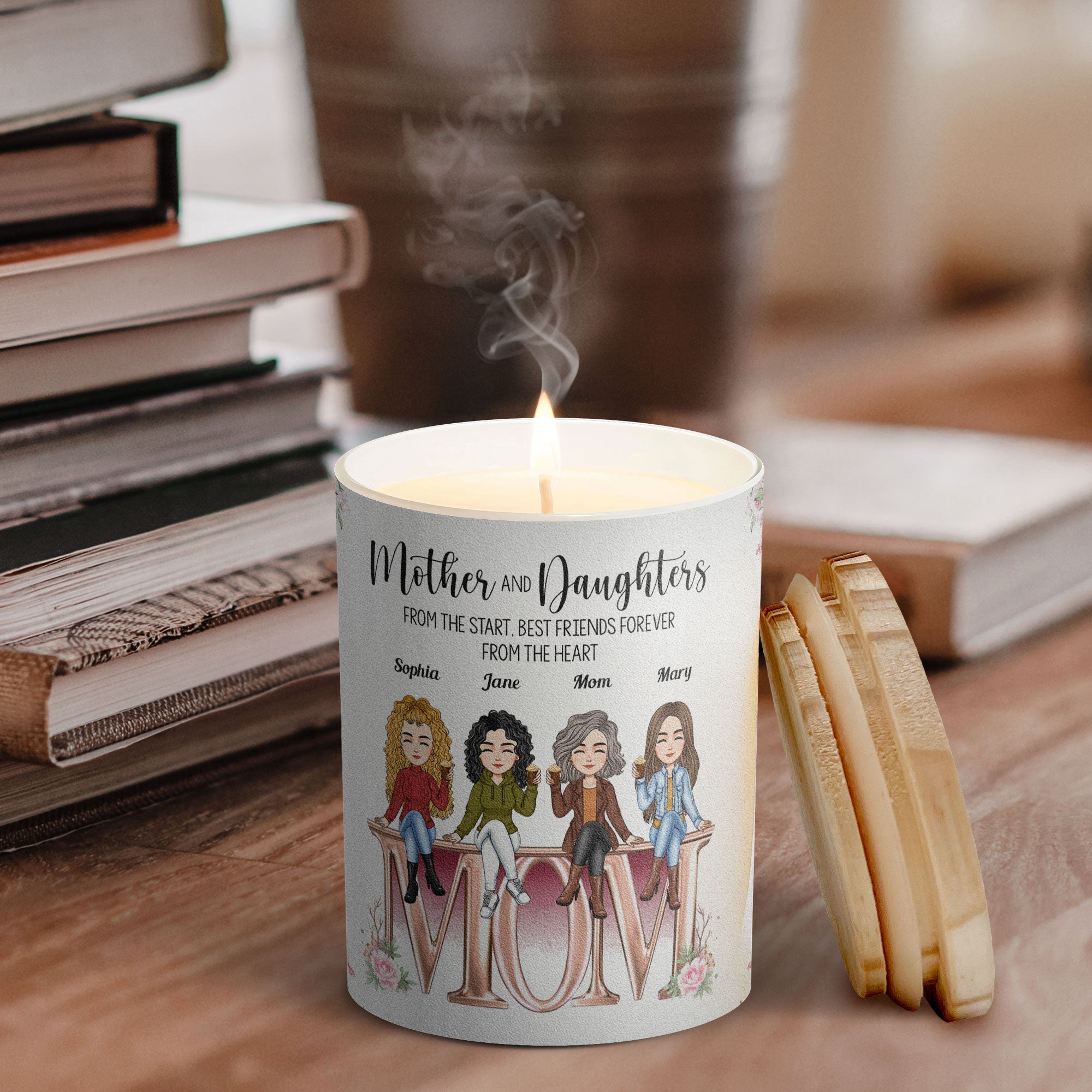 The Love Between Mother And Daughters - Personalized Candle