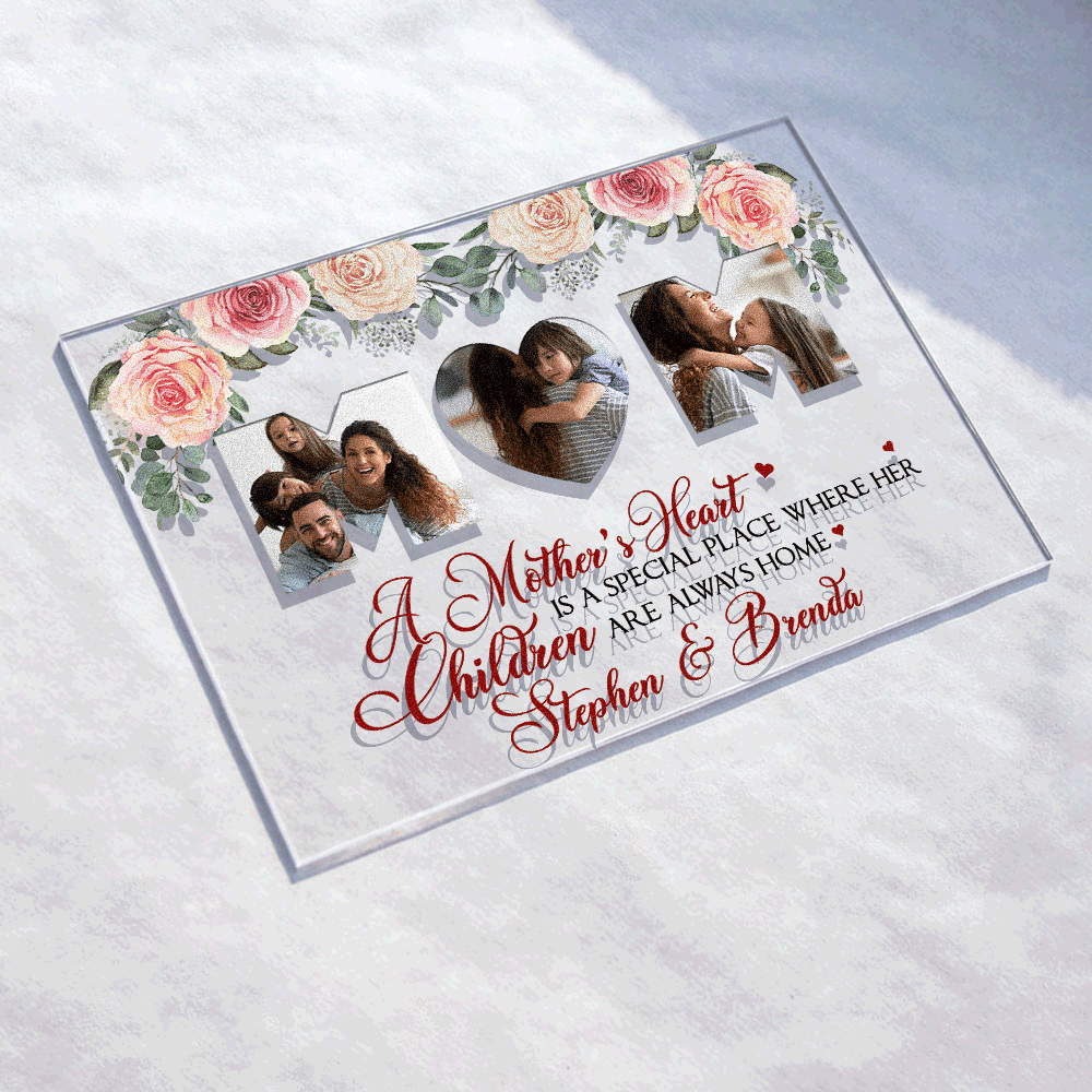 Mother's Heart Is A Special Place - Personalized Acrylic Photo Plaque