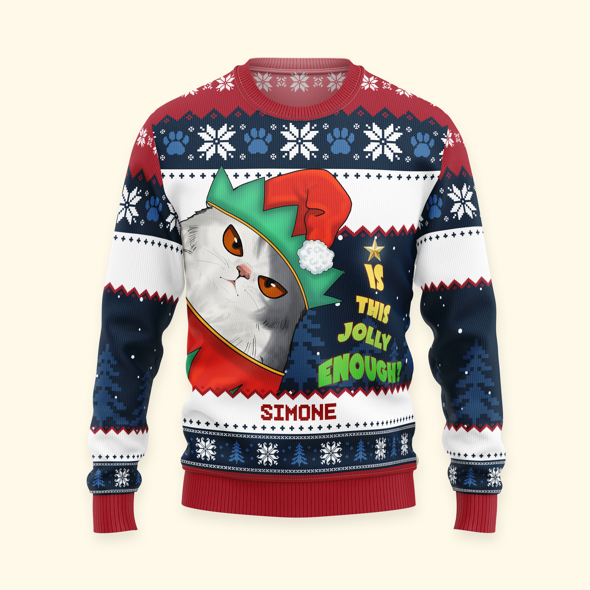 Is This Jolly Enough? - Personalized Ugly Sweater