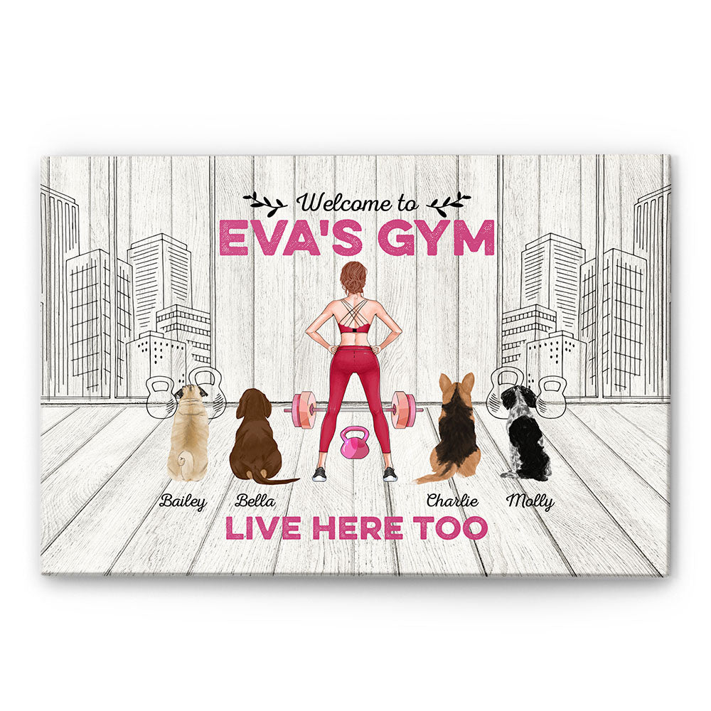 Welcome To Gym - Personalized Poster/Wrapped Canvas- Gift For Gymer - Fitness Lady