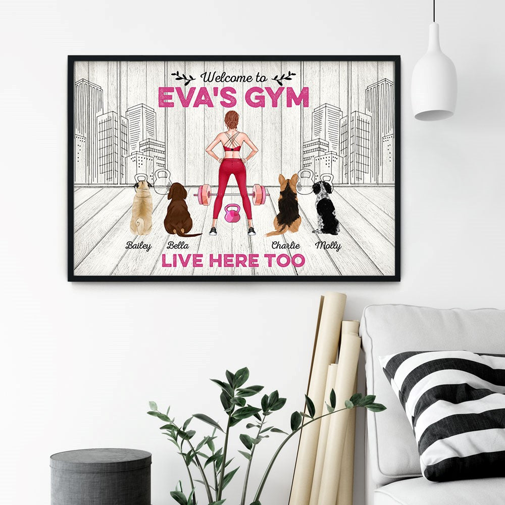 Welcome To Gym - Personalized Poster/Wrapped Canvas- Gift For Gymer - Fitness Lady