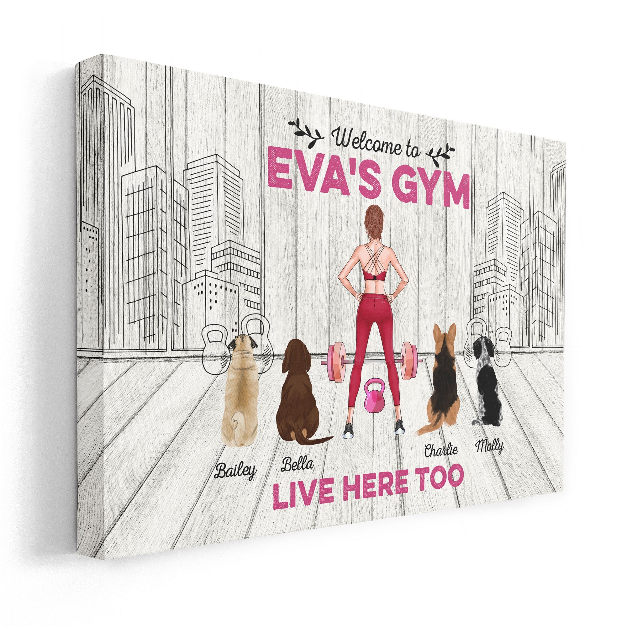 Welcome To Gym - Personalized Poster/Wrapped Canvas- Gift For Gymer - Fitness Lady