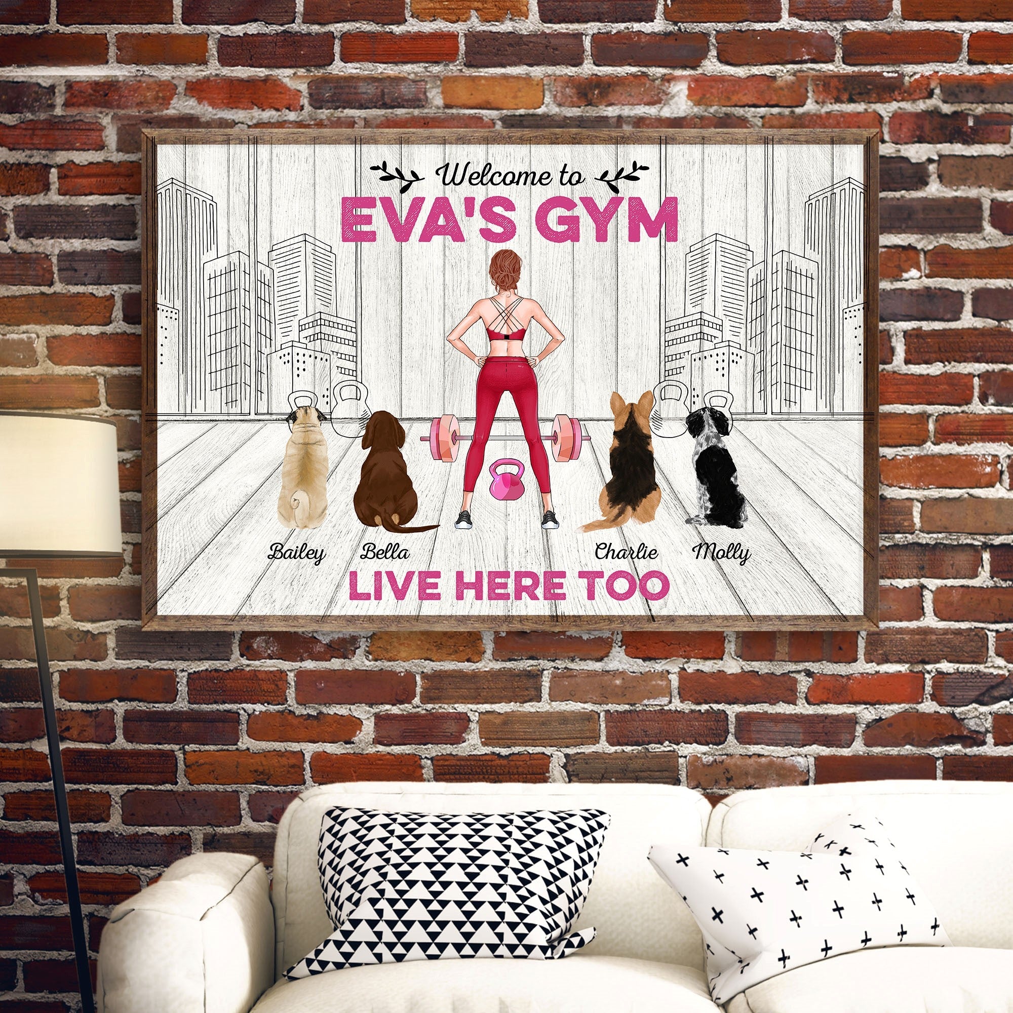 Welcome To Gym - Personalized Poster/Wrapped Canvas- Gift For Gymer - Fitness Lady